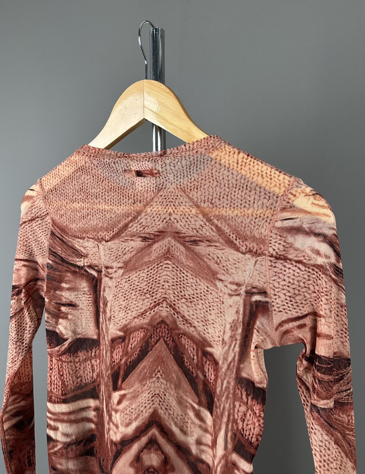 Jean Paul Gaultier Jean Paul Gaultier - 90’s Mesh Top Optical Illusion Cardigan Size M / US 6-8 / IT 42-44 - 7 Thumbnail