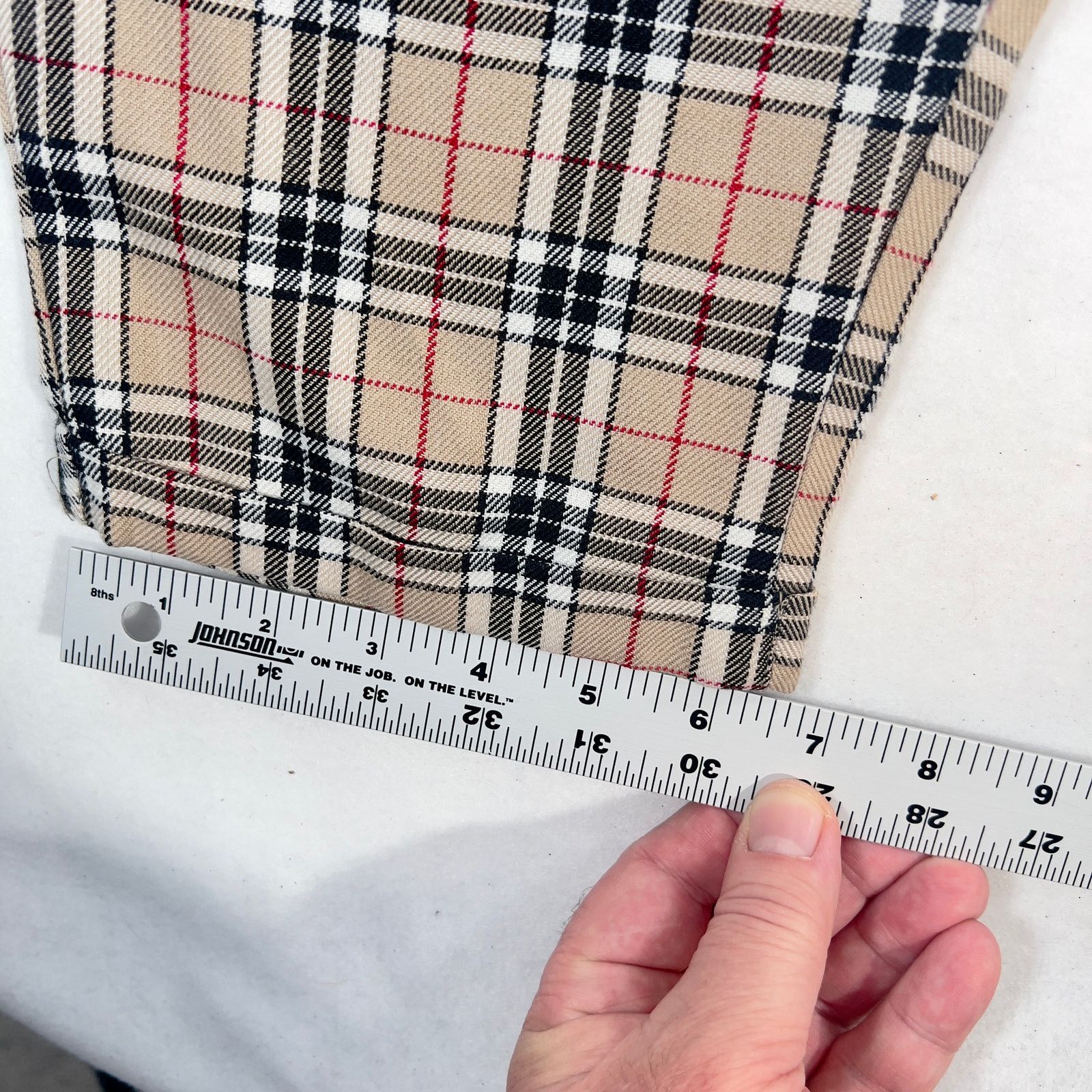 Nasty Gal Nasty Gal Collection Pant Woman 10 Tan Black Red Check Cuff Size 30" / US 8 / IT 44 - 4 Thumbnail