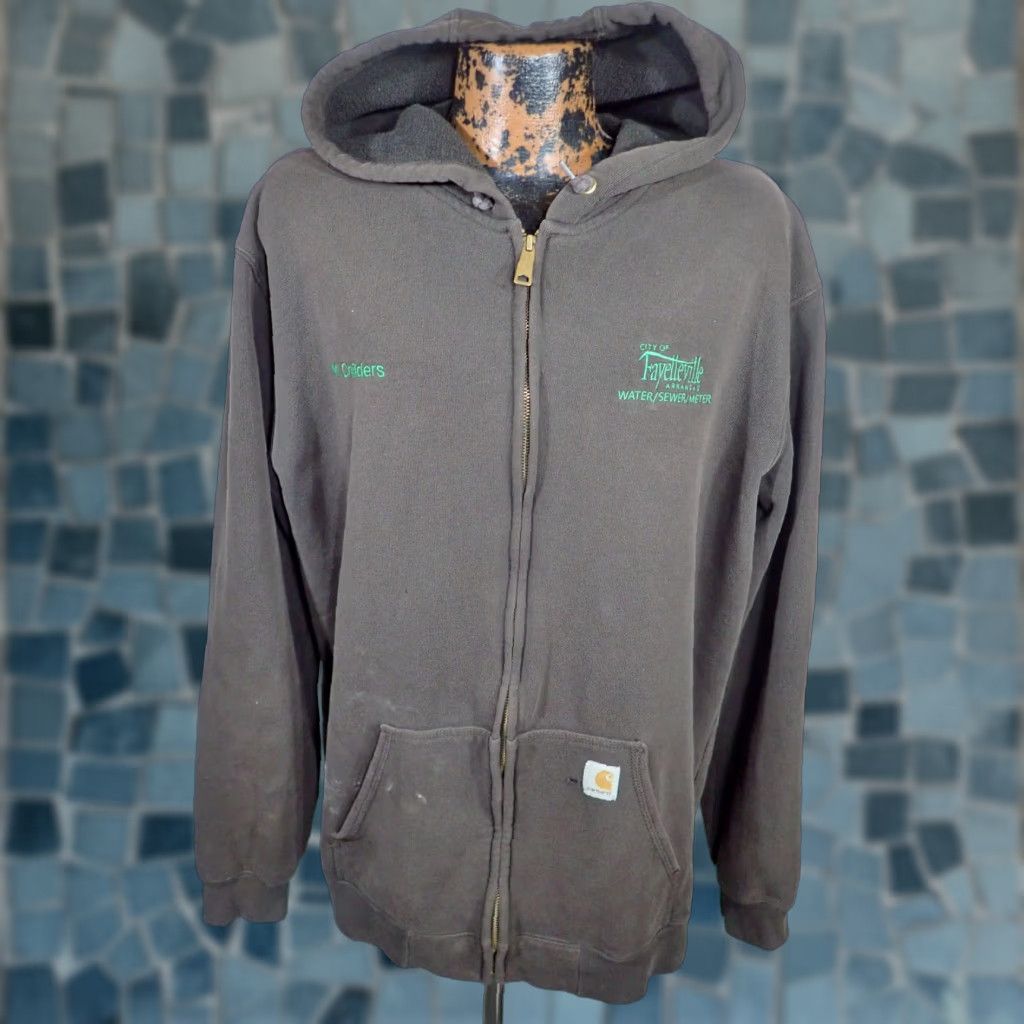 Carhartt VINTAGE Carhartt K122 Original Fit Midweight Zip Front Hoodie XL Tall Brown Mens Size US XL / EU 56 / 4 - 1 Thumbnail