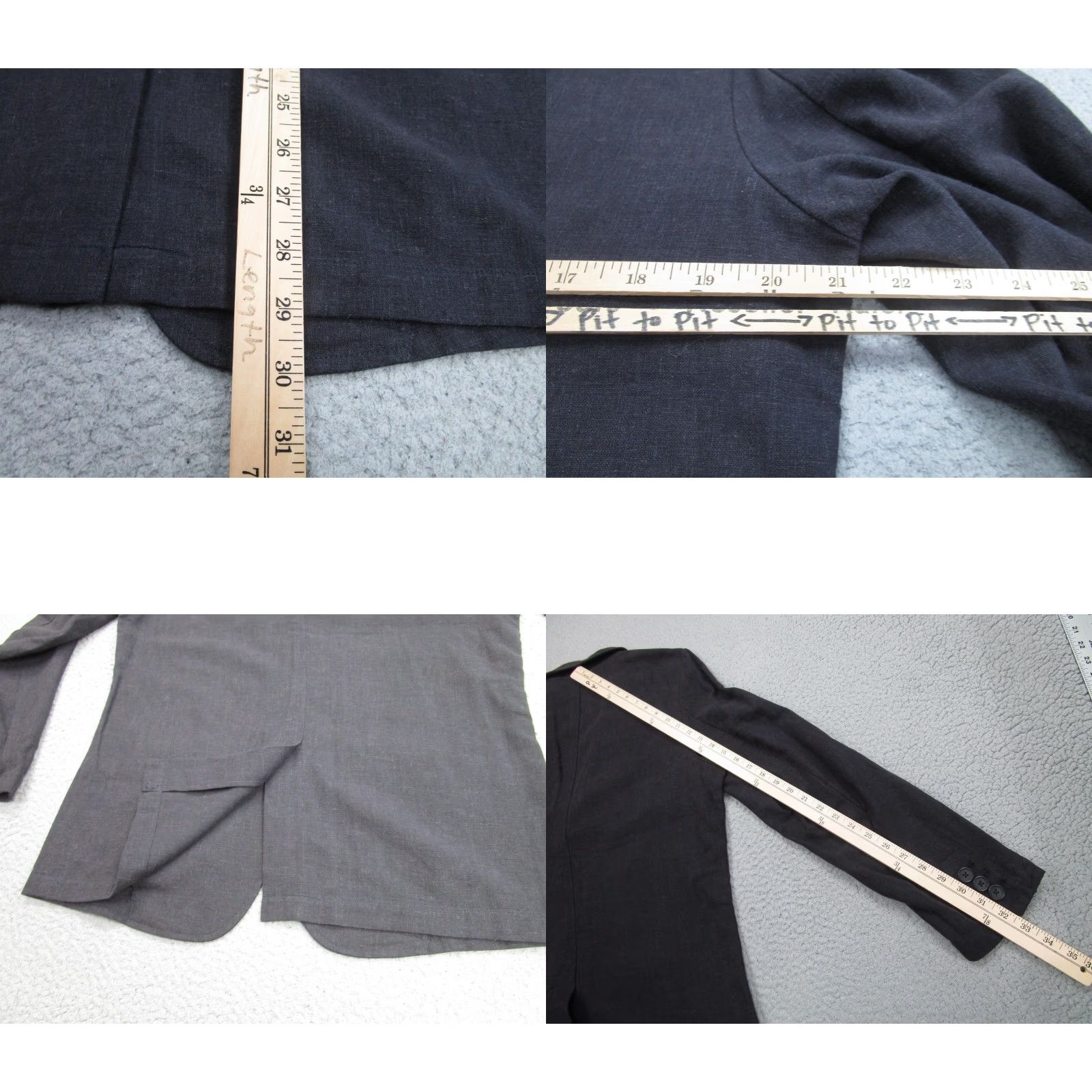 Vintage Rohan Blazer Mens 40 Gray Linen Plus Polyester Sport Coat Jacket Size 40R - 8 Thumbnail