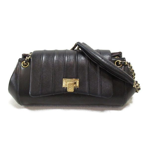 image of Chanel Mademoiselle Accordion Flap Bag in Black, Women's