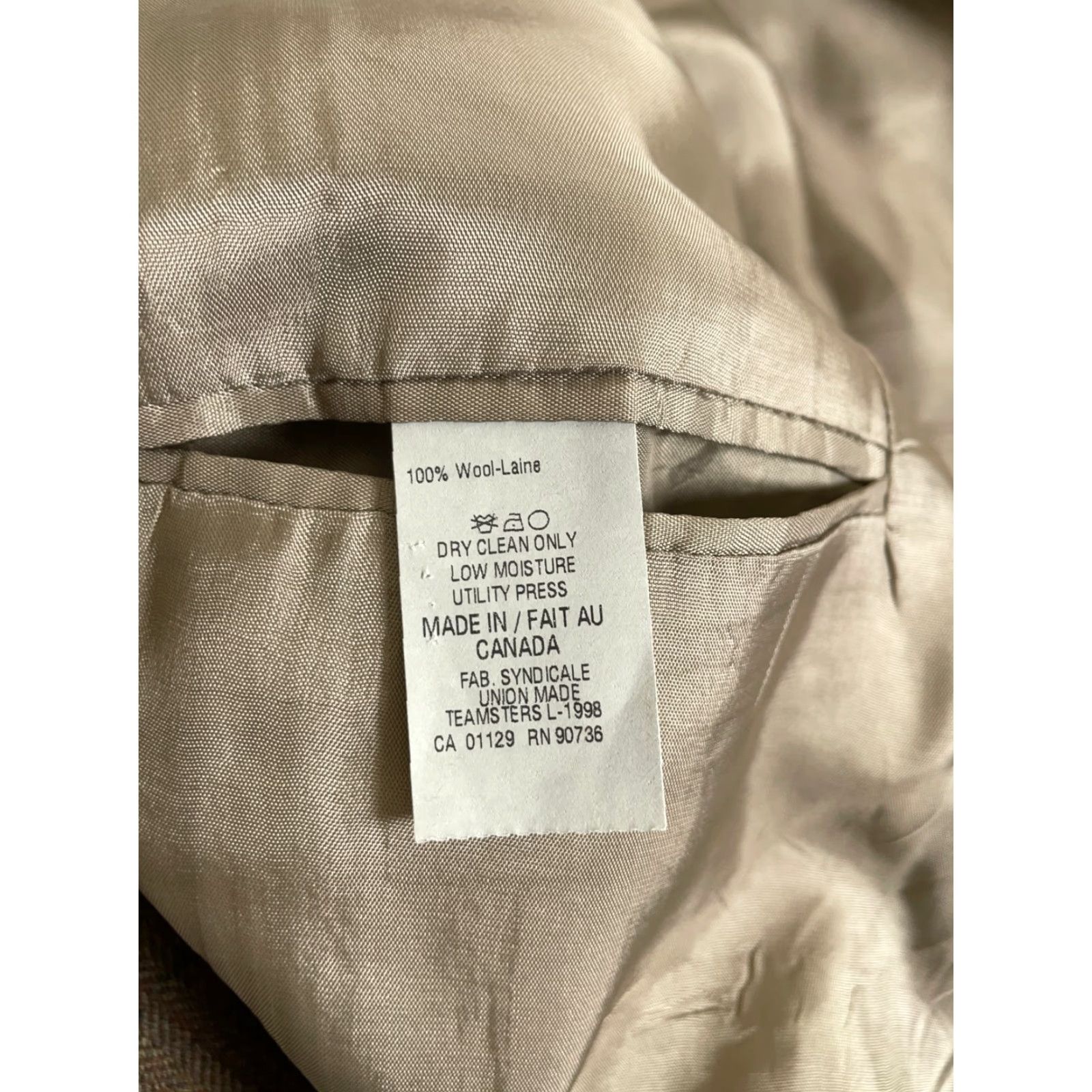 Ralph Lauren Lauren Ralph Lauren Wool Blazer 48 Regular Brown Herringbone Casual Mens Size 48R - 6 Thumbnail
