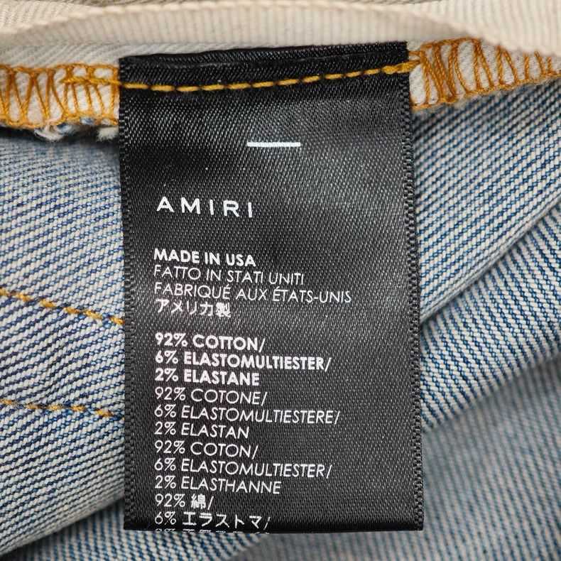Amiri Amiri black large destroyed jeans Size US 33 - 6 Thumbnail