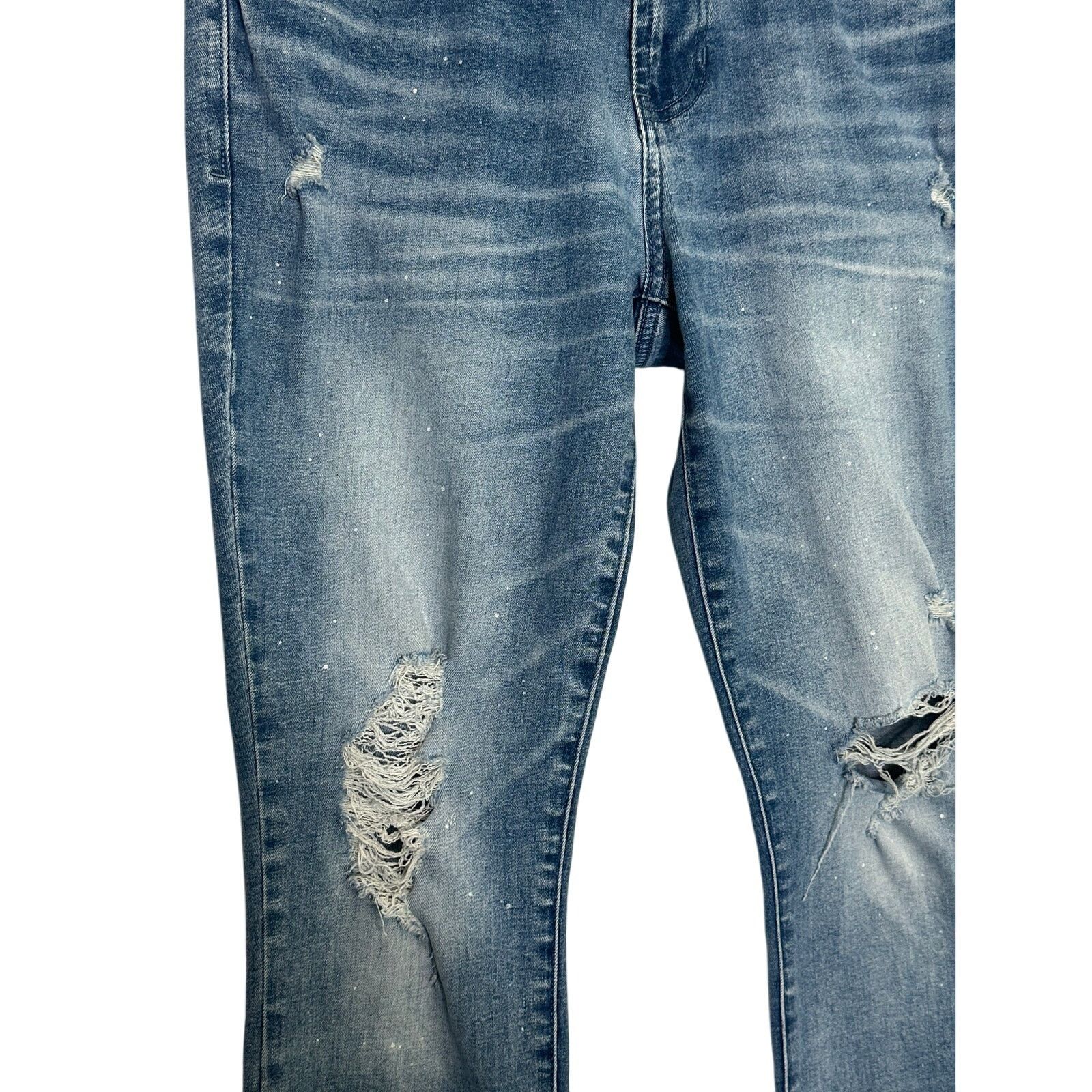 Pacsun Pacsun light splatter stacked ripped skinny jeans size 30 Size US 30 / EU 46 - 11 Thumbnail
