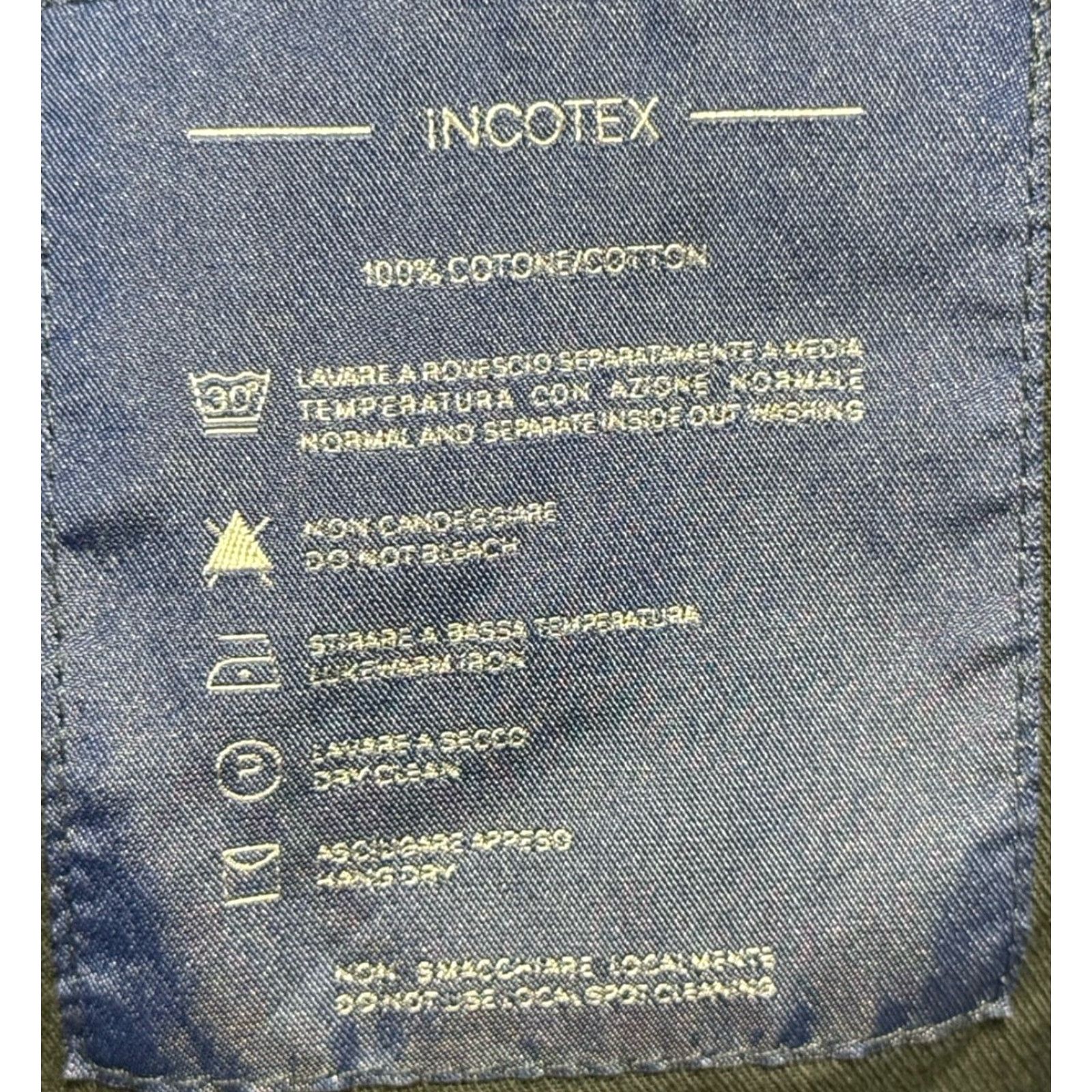 Incotex INCOTEX Mens Blue Corduroy Pants 36x33 Flat Front Chino 90s Preppy Size US 36 / EU 52 - 7 Thumbnail
