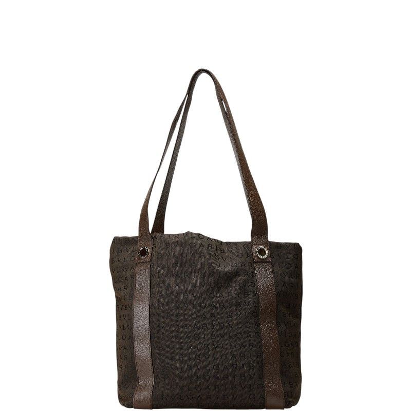 Bvlgari Bvlgari Logo Mania Canvas Leather Tote Bag Canvas Tote Bag DUTY FREE for USA