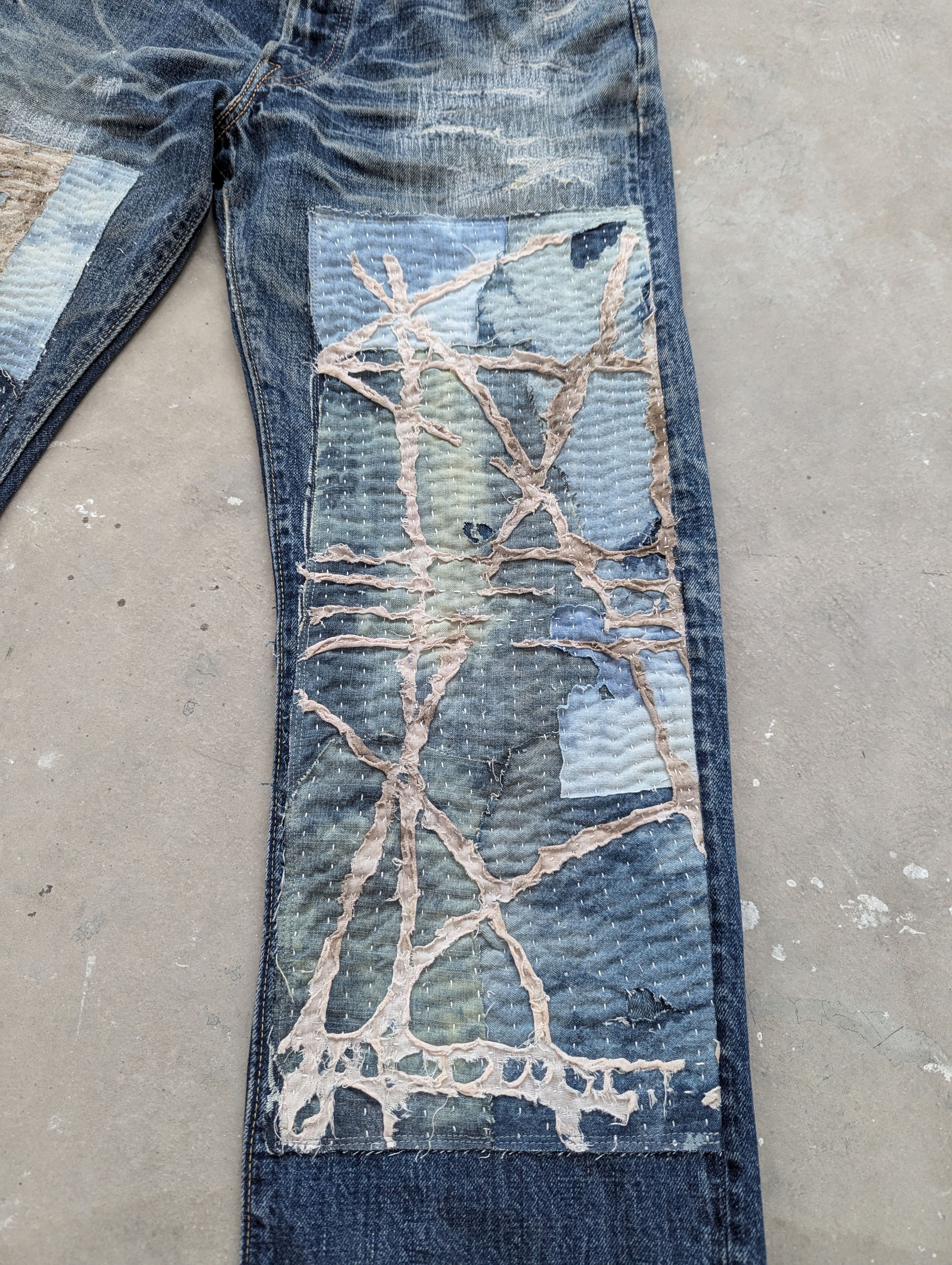 Japanese Brand × Sugar Cane OPEN ORDER 🔥 Vintage Sugar Cane Selvedge Distressed Denim Size US 32 / EU 48 - 4 Thumbnail