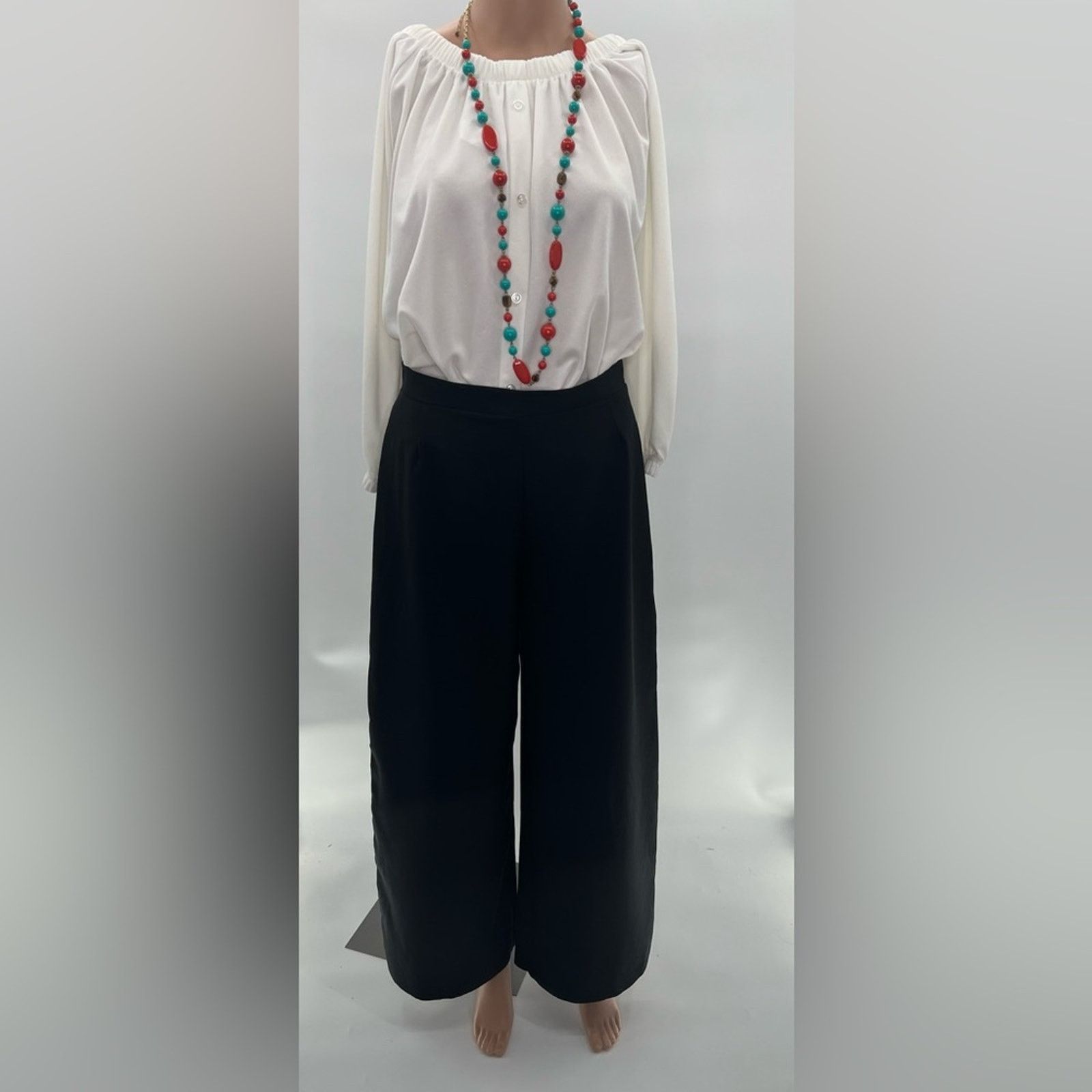 Boohoo Boohoo Women's Solid Color Wide-leg Casual Pant Size 8 Size 30" / US 8 / IT 44 - 4 Thumbnail