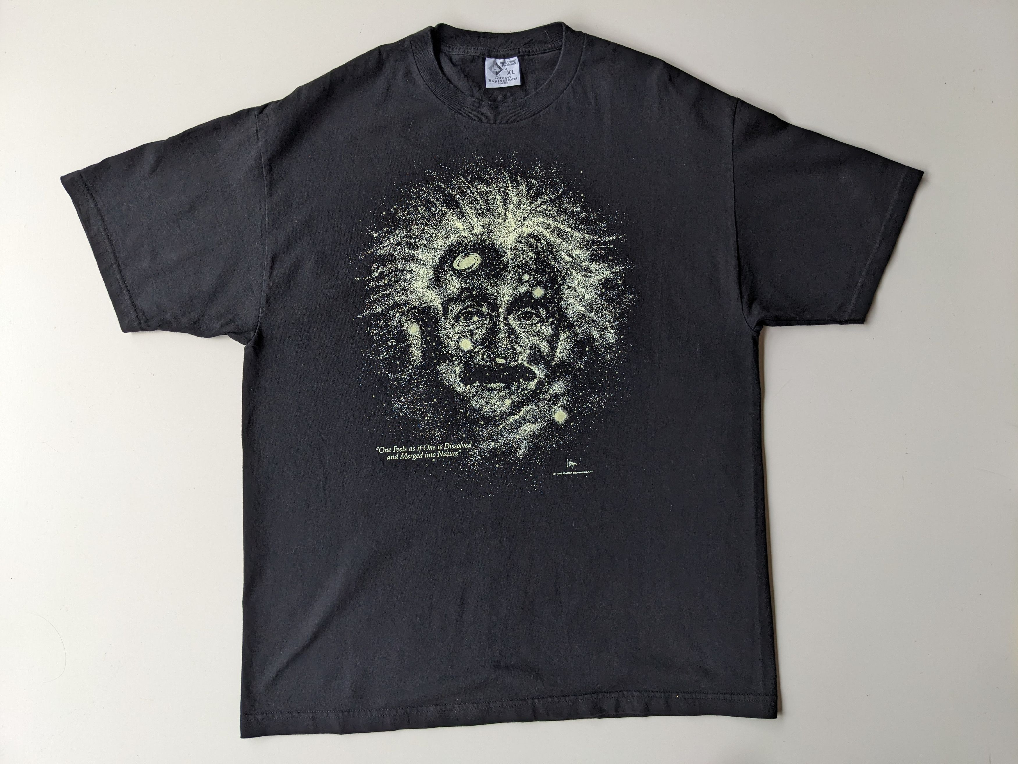Vintage Vintage 1993 Albert Einstein glow in the dark Size US XL / EU 56 / 4 - 1 Thumbnail