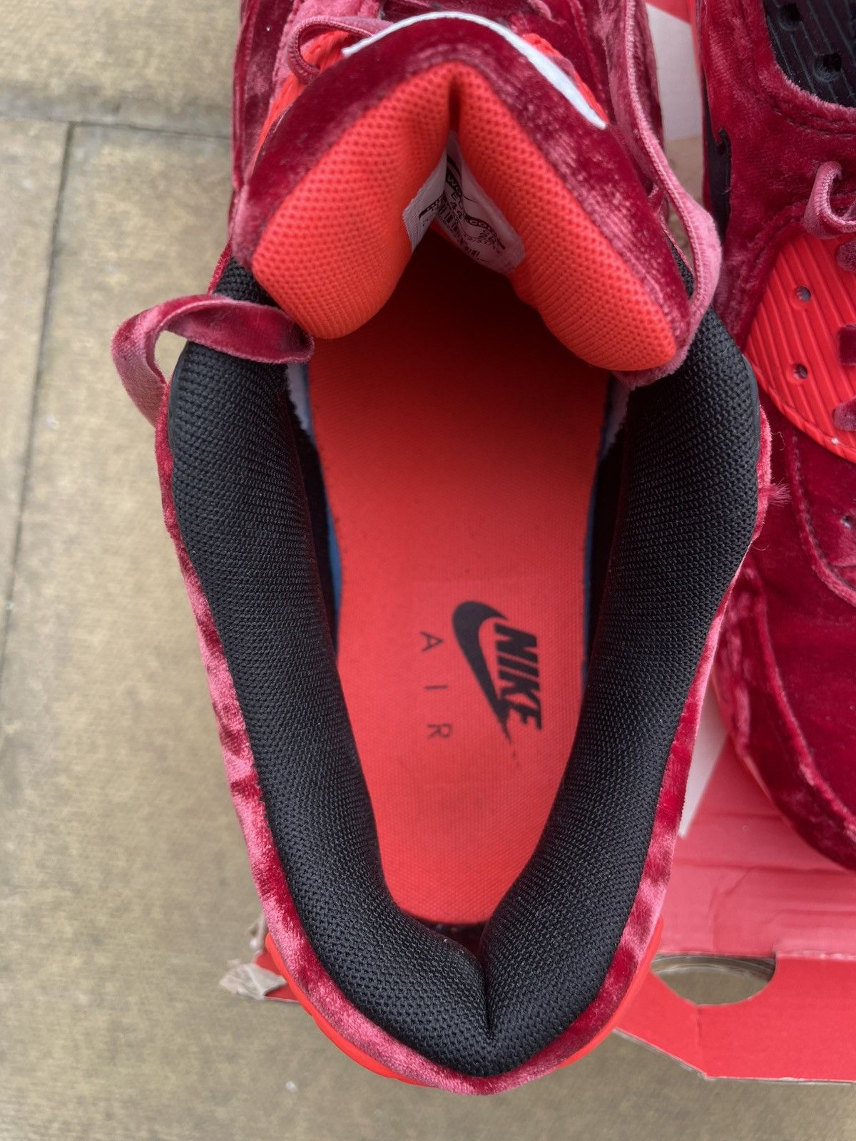 Nike × Vintage Nike air max 90 25th anniversary red Velvet limited ed uk 9 Size US 9 / EU 42 - 14 Thumbnail