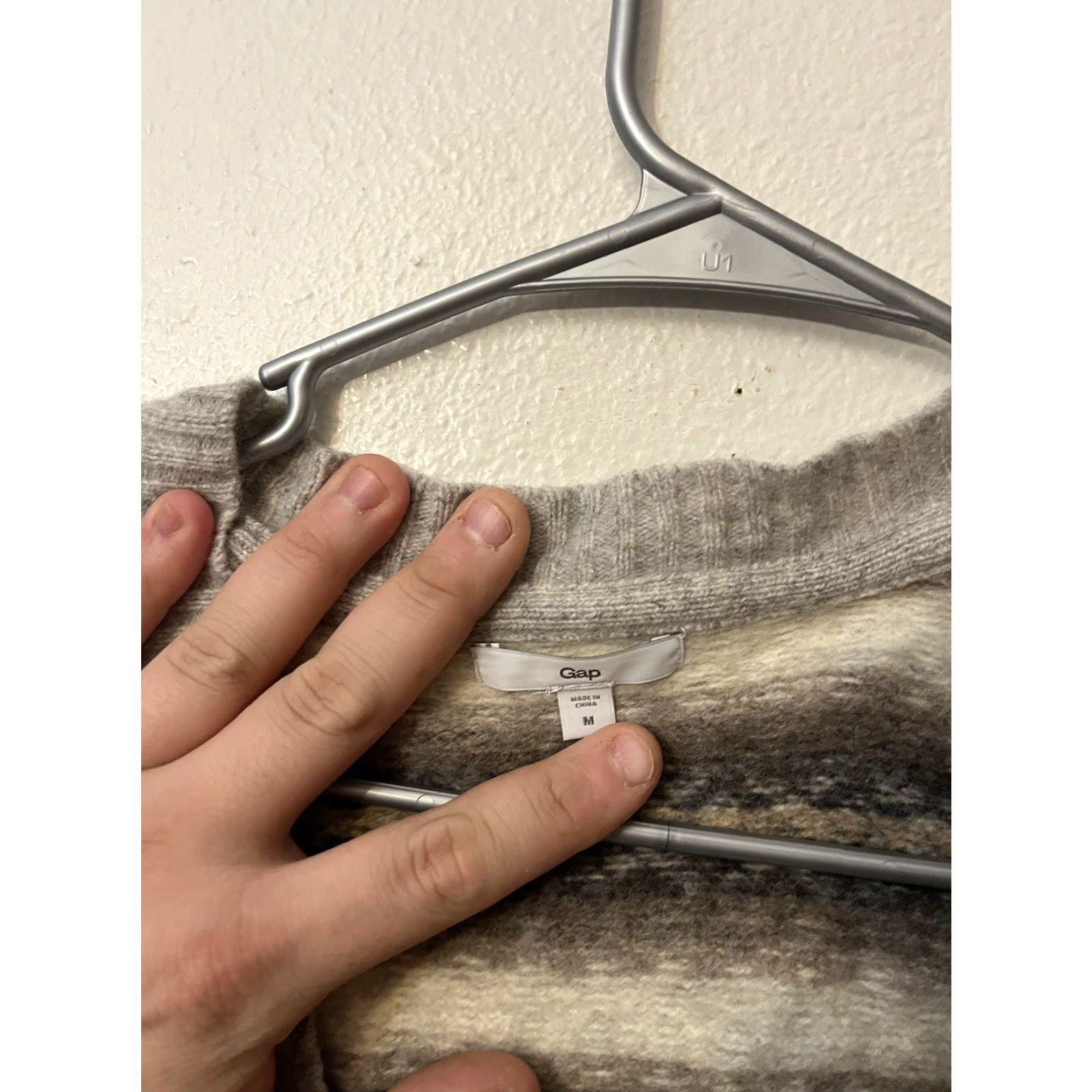 Gap VINTAGE Gap Cardigan Sweater Women Size Medium Wool Knit Fair Isle Boho Granola Striped Size M / US 6-8 / IT 42-44 - 2 Thumbnail