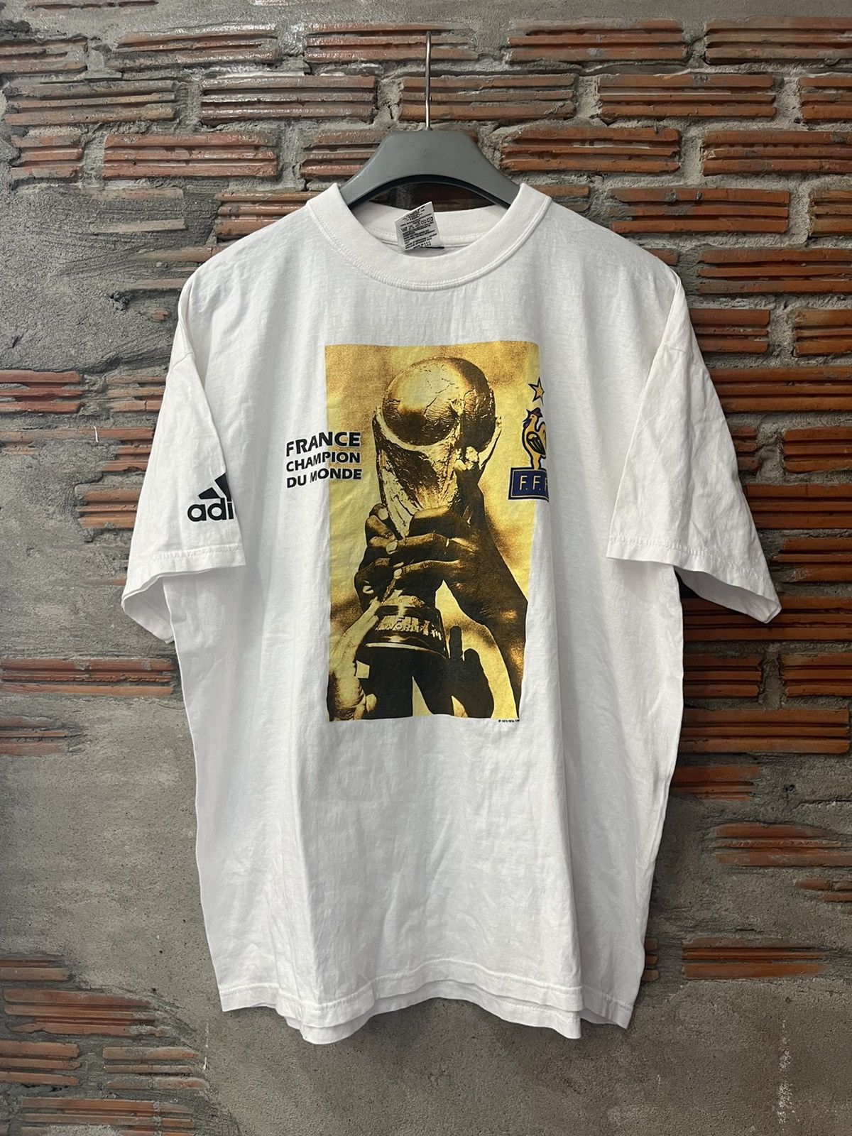 Adidas Vintage FRANCE 98’s Champion Du Monde Adidas 98’s Tshirt Size US L / EU 52-54 / 3 - 2 Thumbnail