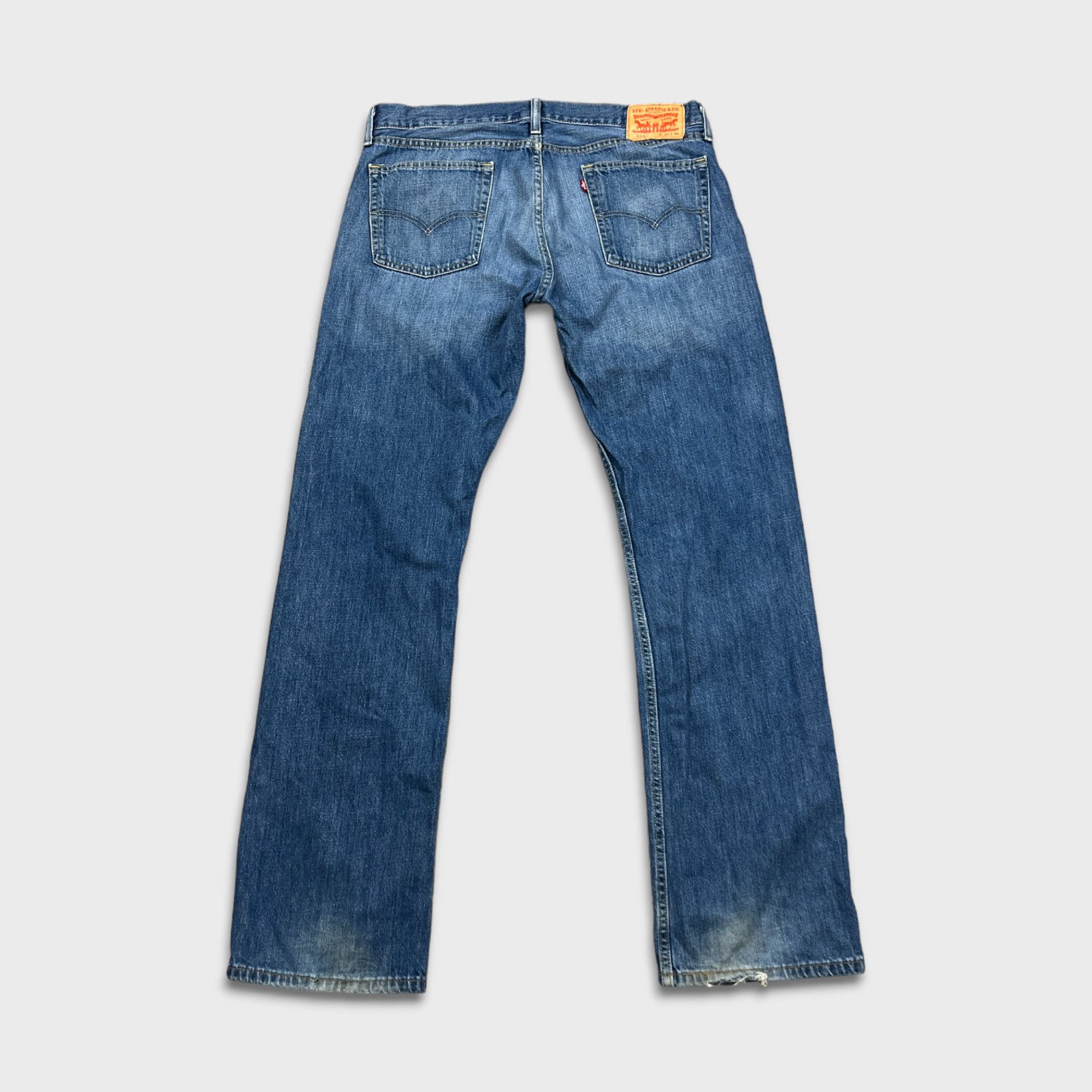Levi's × Vintage Levi's 514 Jeans 36x34 Blue Straight Fit Faded Denim Pants Size US 36 / EU 52 - 6 Thumbnail