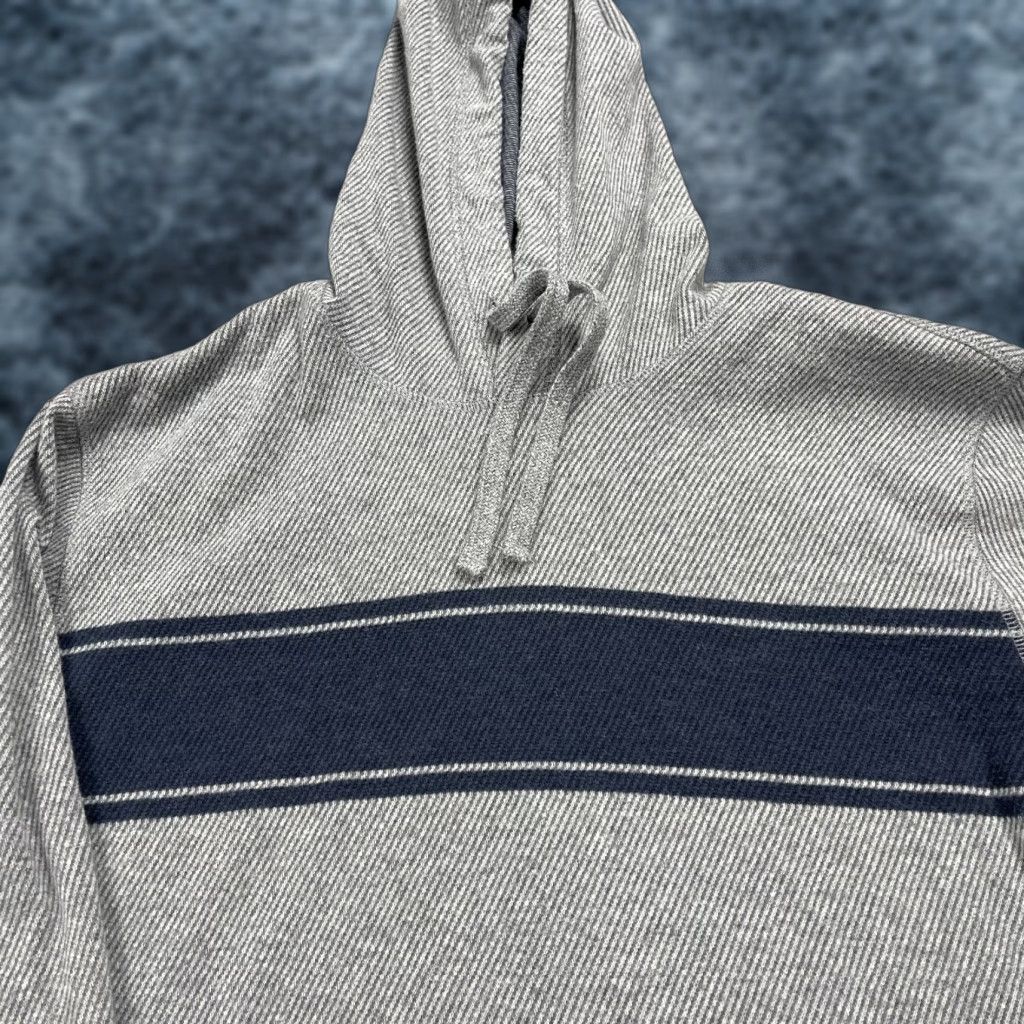 Faherty Faherty Hoodie Mens XL Gray Legend Pullover Sweatshirt Drawstring Casual Pattern: Striped Size US XL / EU 56 / 4 - 1 Thumbnail