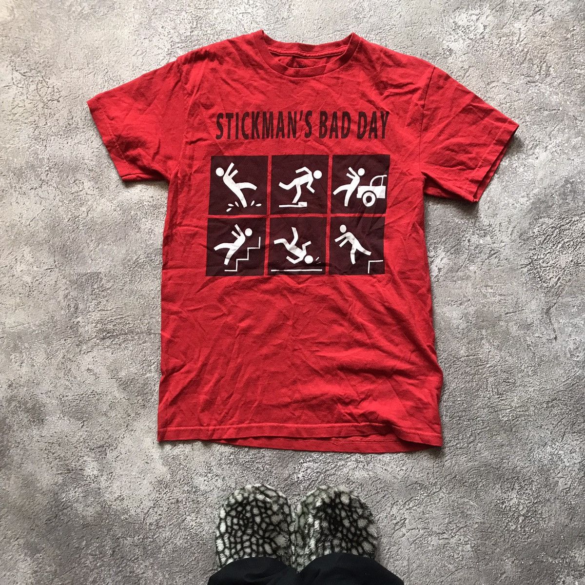 Vintage Vintage Y2K Sun Faded Graphic Tee Stickman Skate Humor M Size US M / EU 48-50 / 2 - 1 Thumbnail