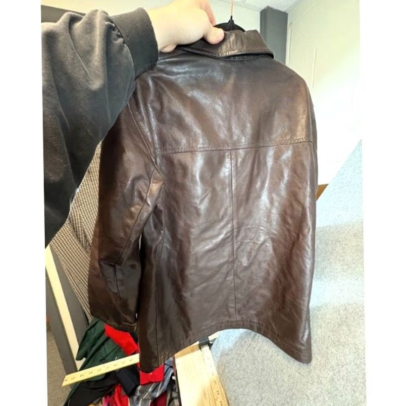 Henri Bendel VINTAGE Henri Bendel Leather Jacket Womens M Biker Indie Retro Grunge Streetwear 90s Brown Jacket Womens M Brown Retro Grunge Streetwear Henri Bendel Size M / US 6-8 / IT 42-44 - 2 Thumbnail