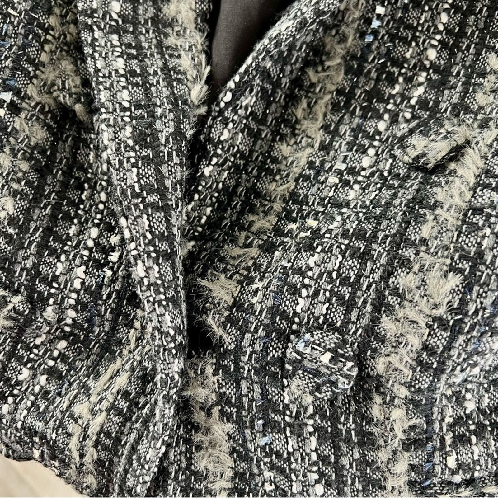 Anthropologie Anthropologie Drew Tweed Blazer Jacket Knit Formal M Size M / US 6-8 / IT 42-44 - 6 Thumbnail