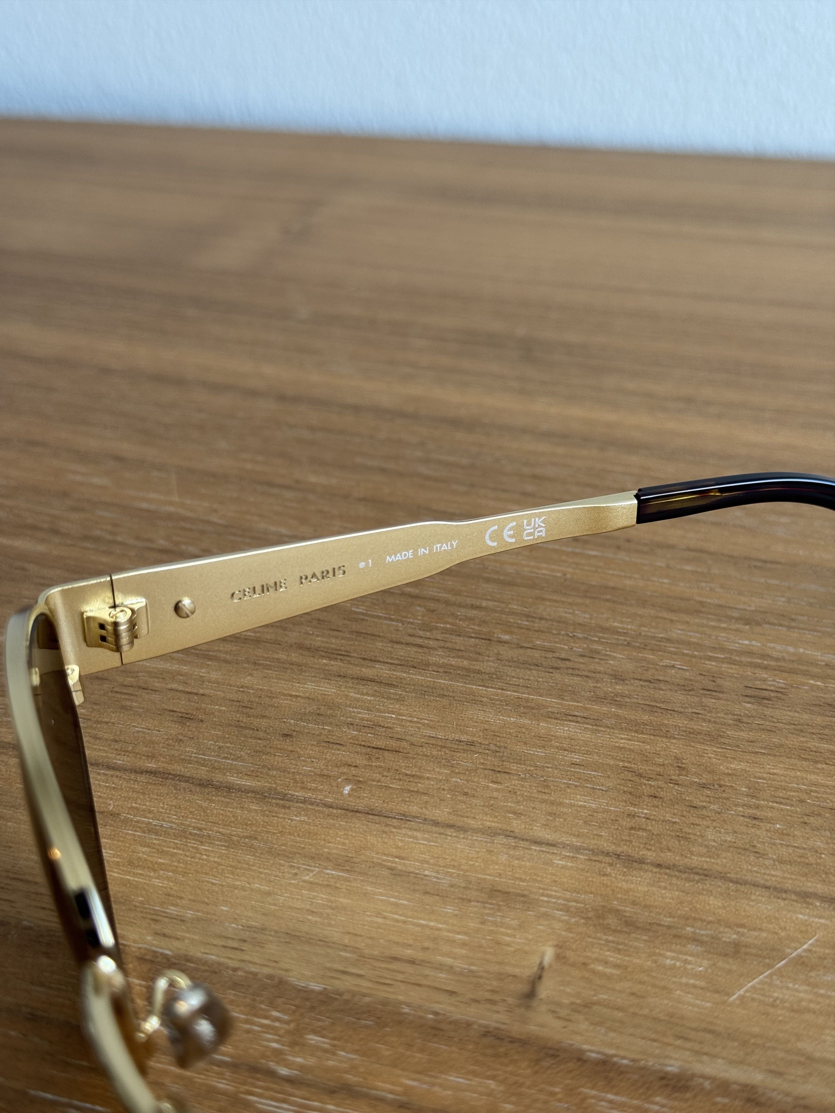Celine Celine Triomphe Metal 01 Sunglasses Size ONE SIZE - 7 Thumbnail