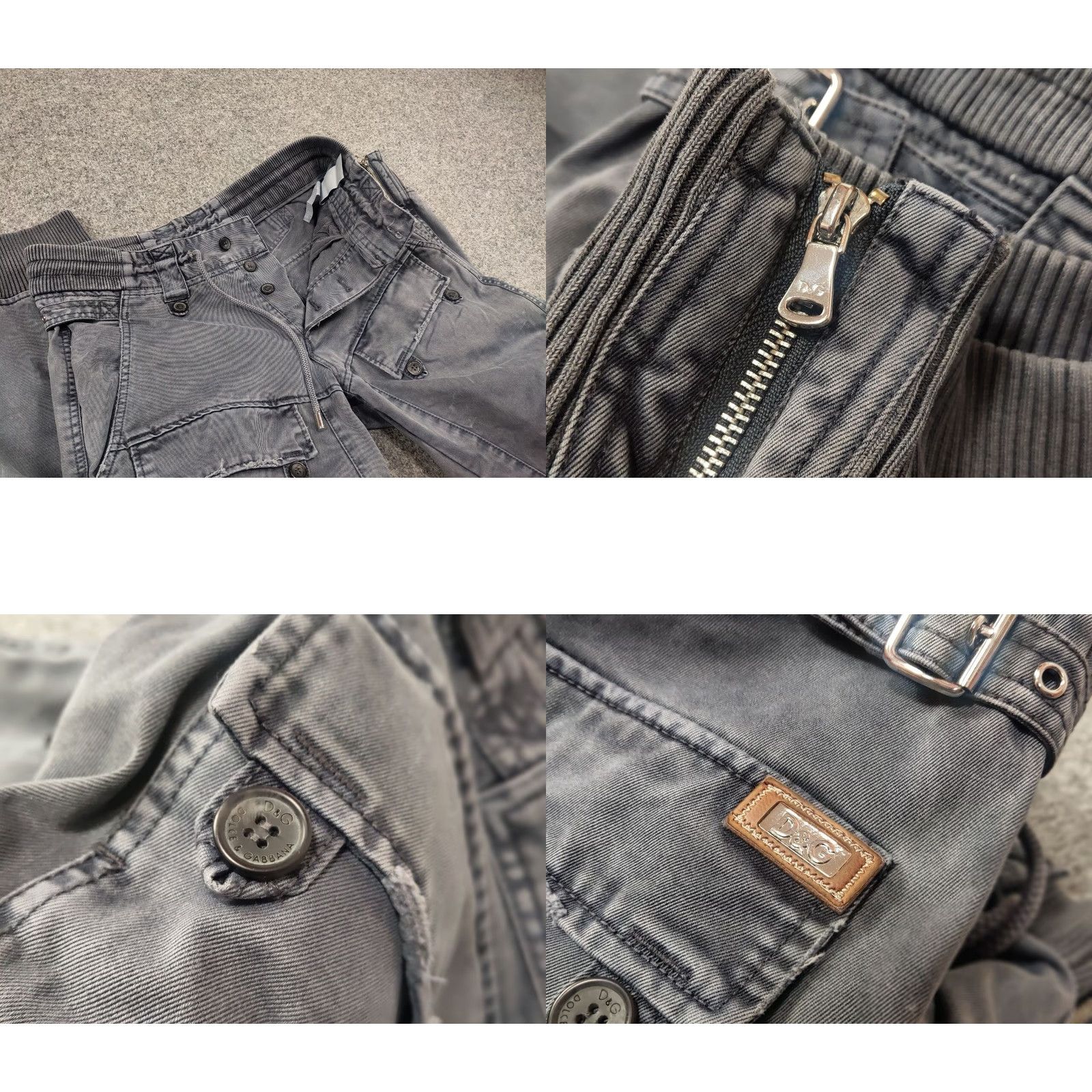 Dolce & Gabbana VINTAGE Dolce&Gabbana Gray Cargo Pants Men 32 Gray 90s Vintage Cargo Jeans Pants Size US 32 / EU 48 - 9 Thumbnail