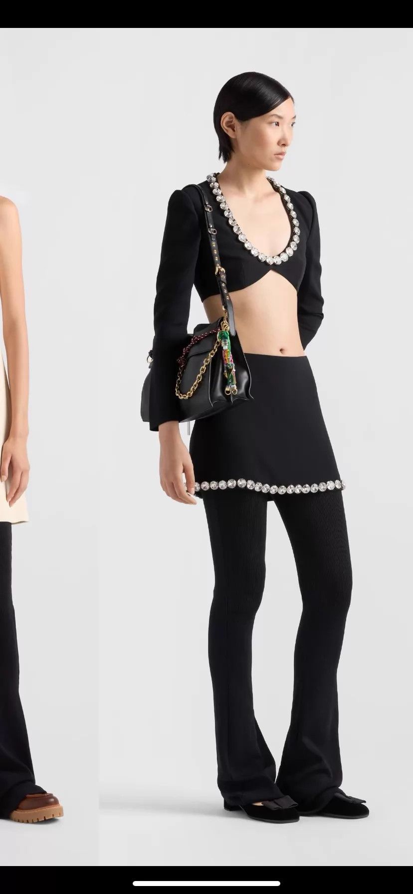 Prada Prada crystal black skirt IT 38 Size 26" / US 2 / IT 38 - 1 Thumbnail