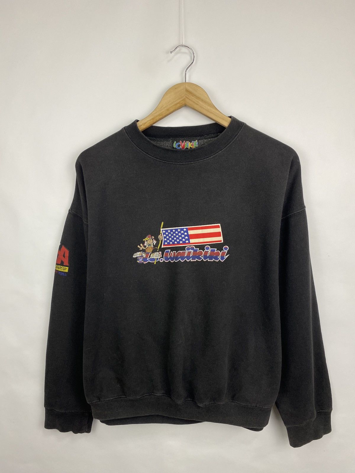 Vintage 🇺🇸 Vintage 80s Lc Waikiki USA Bronx Sweatshirt Rare Retro Size US M / EU 48-50 / 2 - 4 Thumbnail