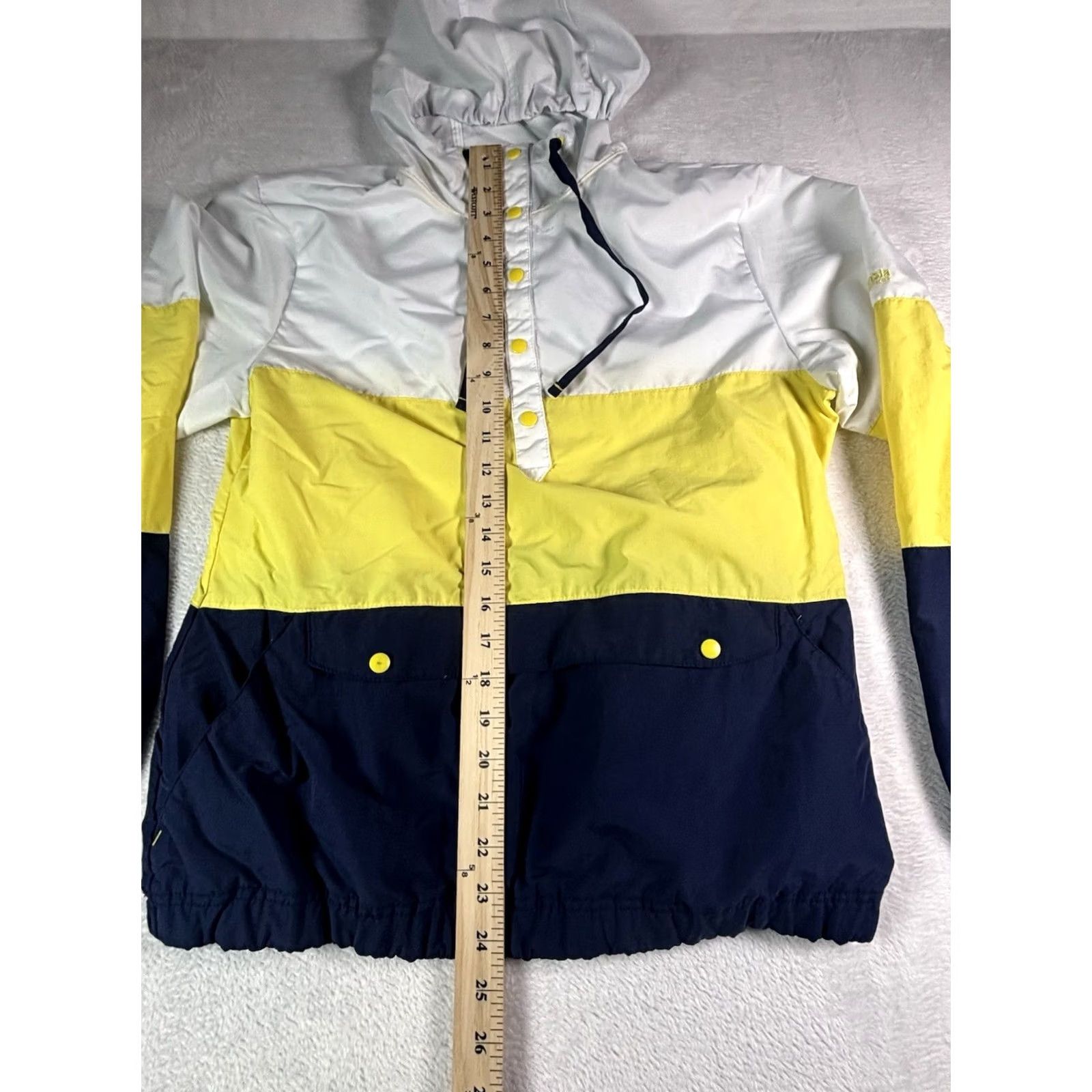 Vintage Columbia Womens PFG Harborside Anorak Jacket Small Windbreaker White Yellow - Vintage Size S / US 4 / IT 40 - 3 Thumbnail
