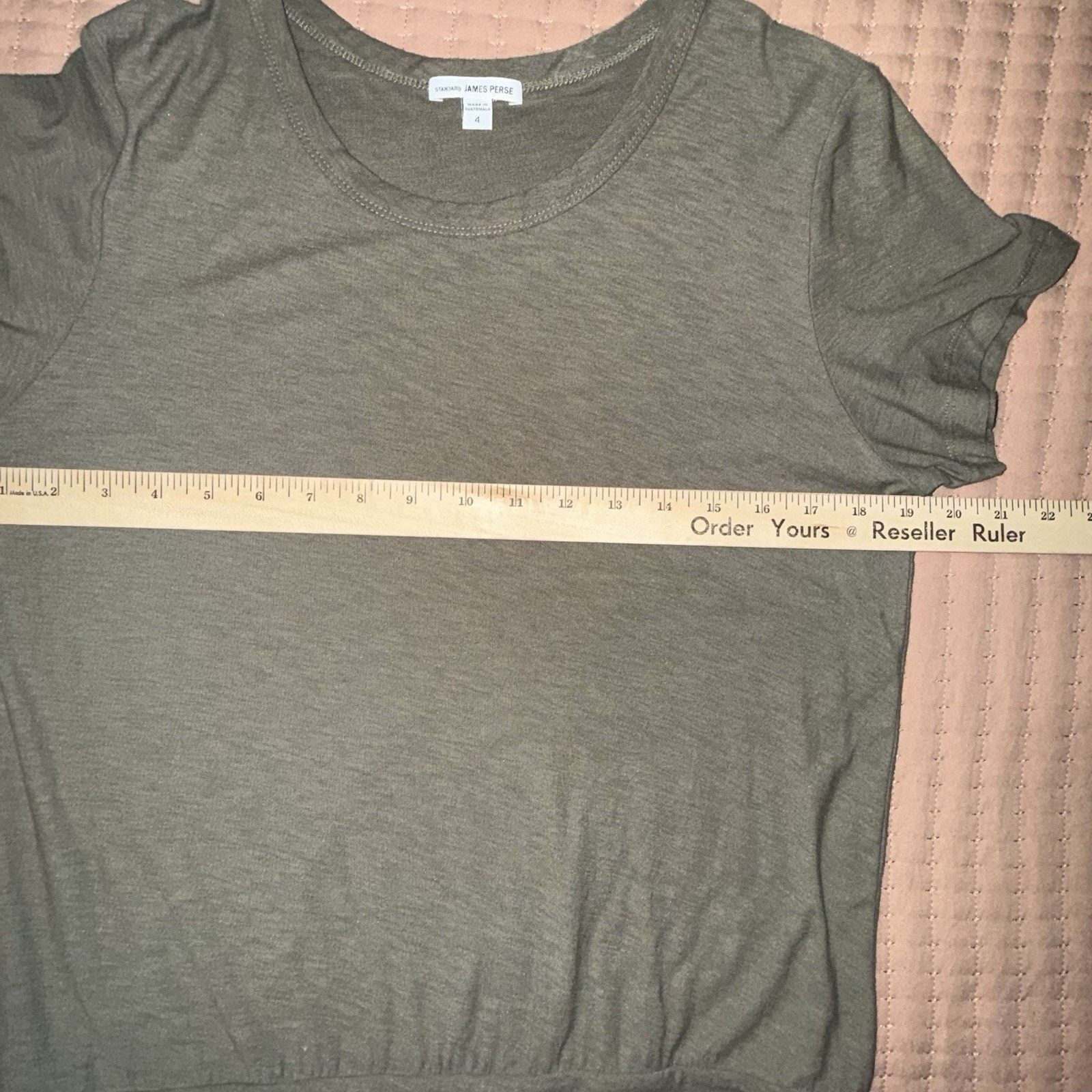 James Perse James Perse Olive Green Tunic Dress 4 Cotton Modal Classic Size S / US 4 / IT 40 - 4 Thumbnail