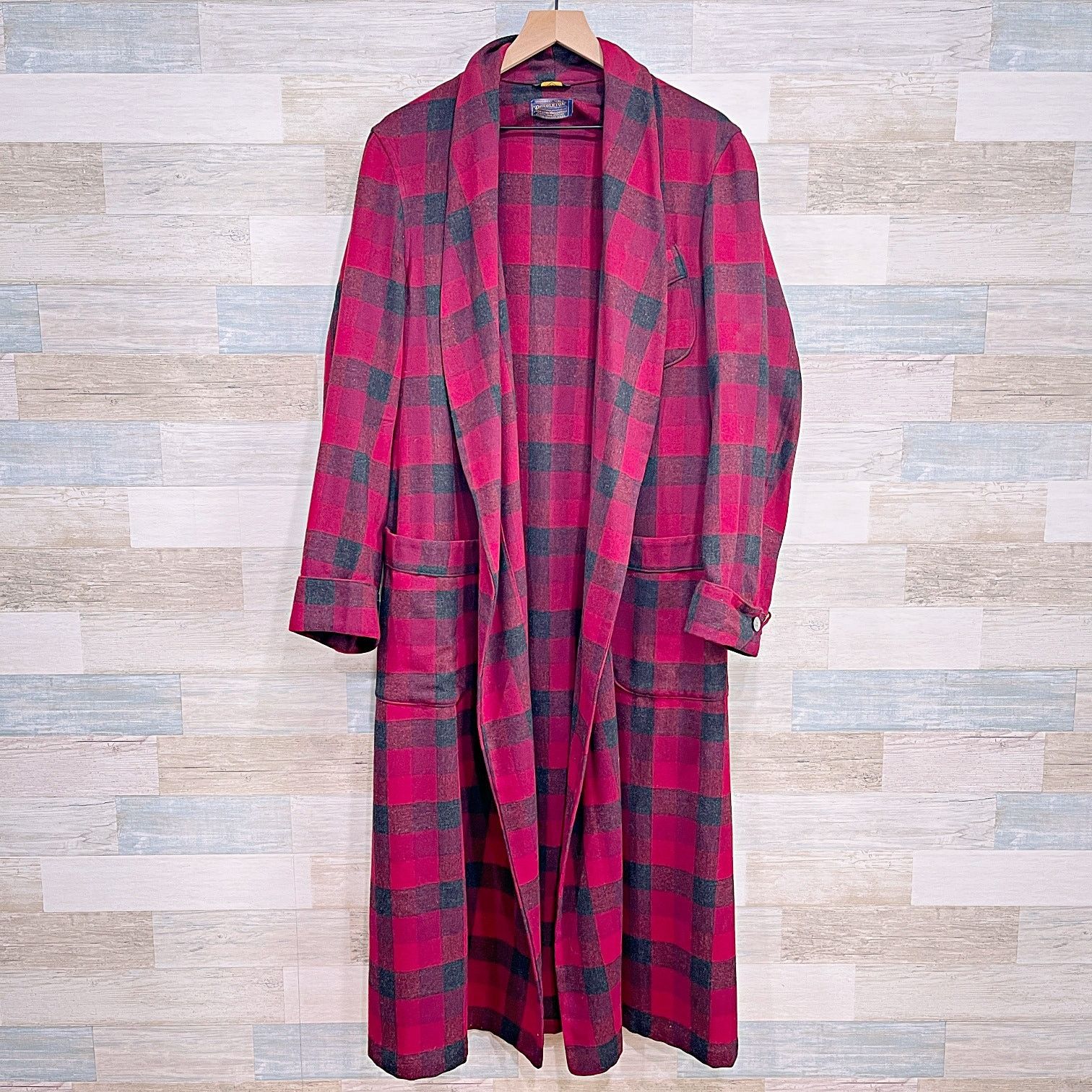 Pendleton Pendleton Vintage Wool Robe Red Gray Plaid Mens Medium Size US M / EU 48-50 / 2 - 2 Thumbnail