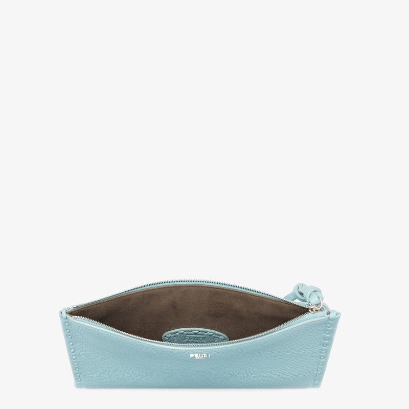 Fendi o1s1wg111225 Size: OS/Peekaboo Flat Pouch in Light Blue Size ONE SIZE - 3 Thumbnail