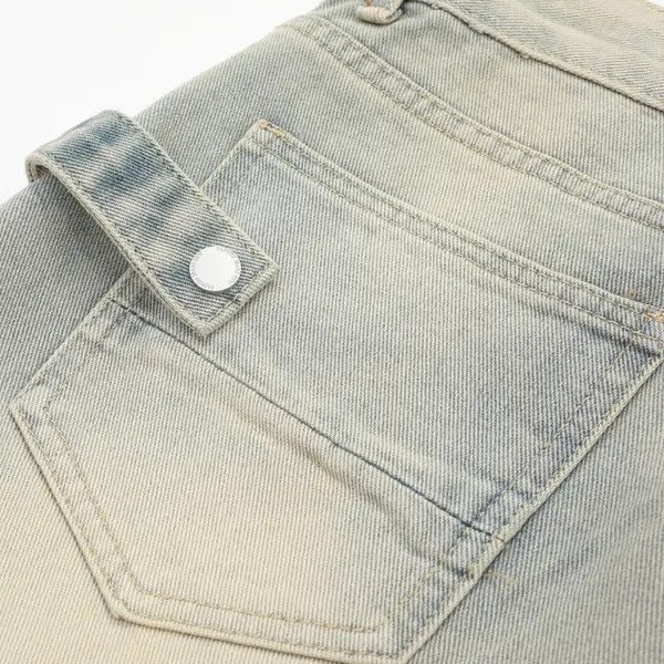 Jean Men's street style punk distressed washed jeans Size US 32 / EU 48 - 6 Thumbnail