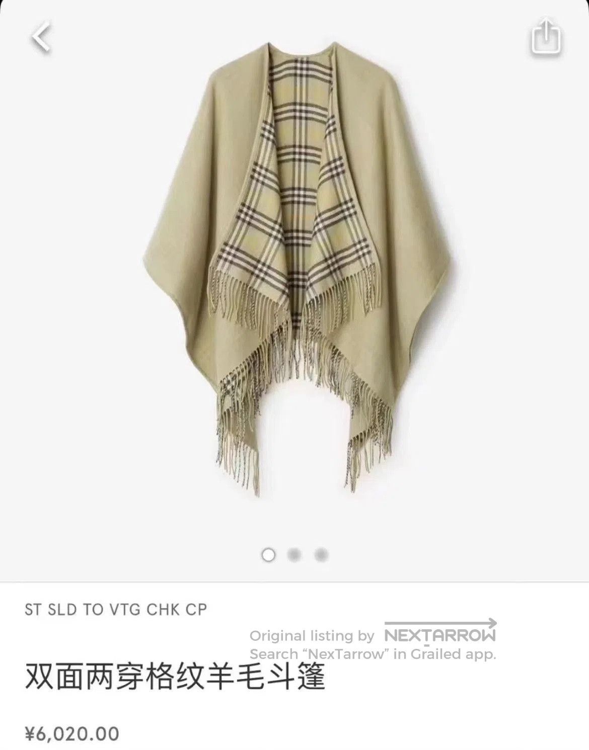 Burberry Burberry New Reversible Wool Cape. Size ONE SIZE - 1 Thumbnail