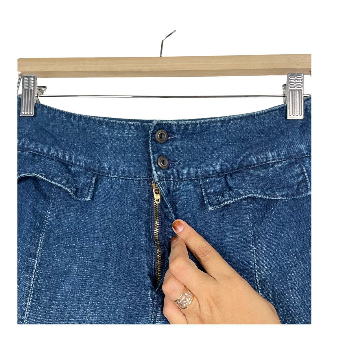 45rpm × Japanese Brand × Kapital 💥45 RPM DENIM TIERED SKIRT JEANS Size 27" / US 4 / IT 40 - 5 Thumbnail