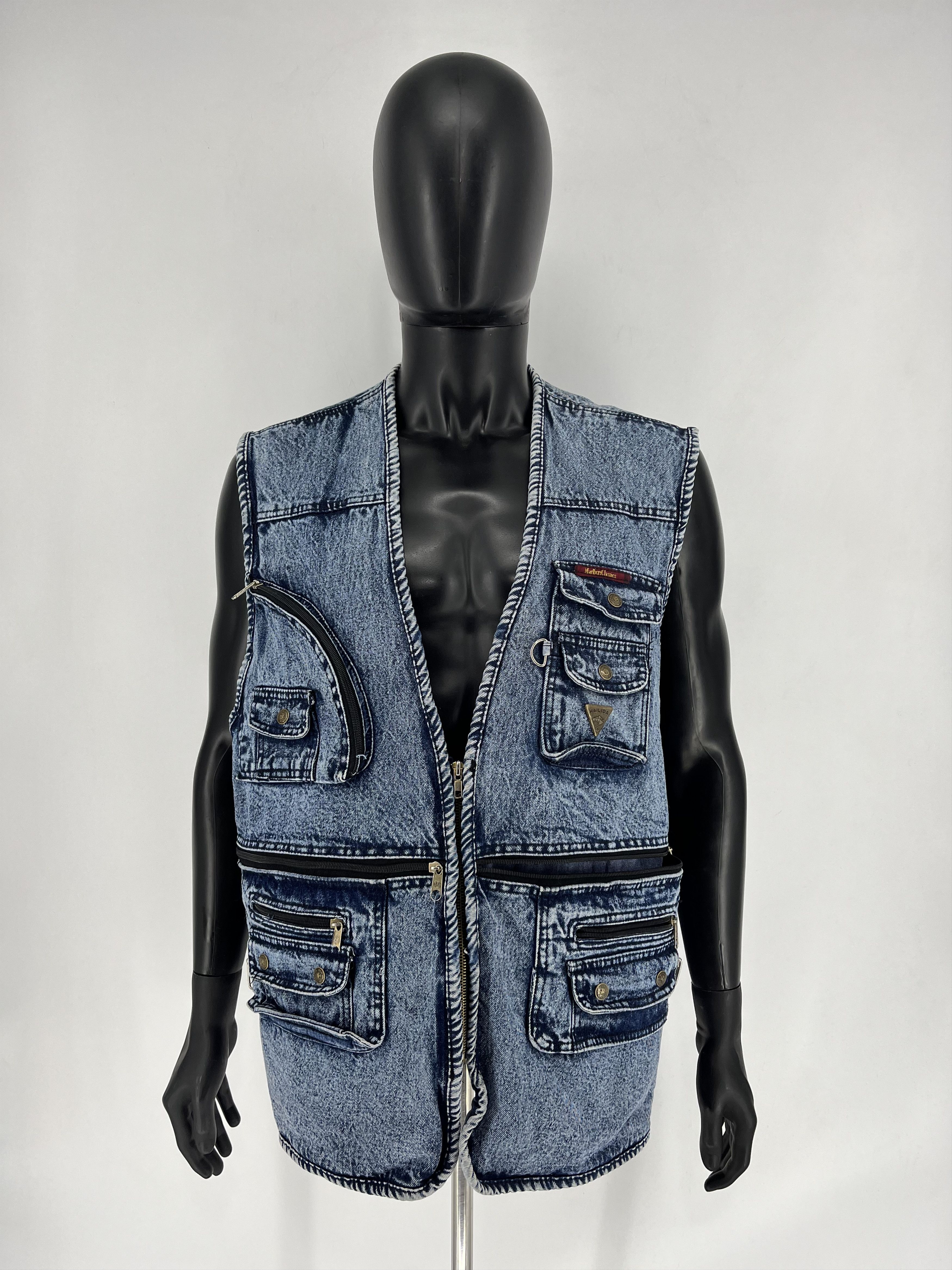 Other Marlboro Classics Vintage Washed Multi-Pocket Denim Vest Size US M / EU 48-50 / 2 - 2 Thumbnail