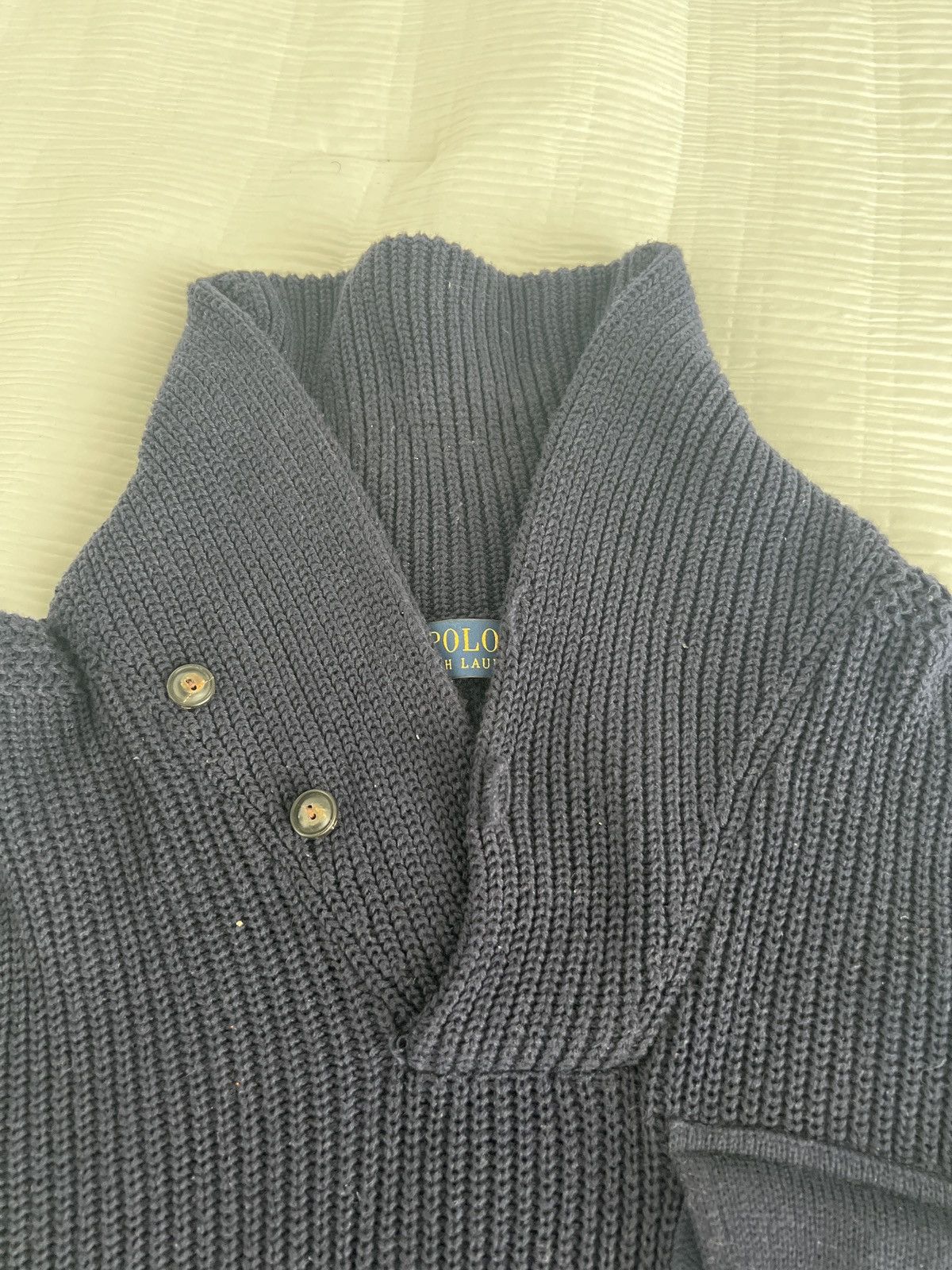 Polo Ralph Lauren Navy Polo Ralph Lauren sweater w/shawl Size US M / EU 48-50 / 2 - 3 Thumbnail