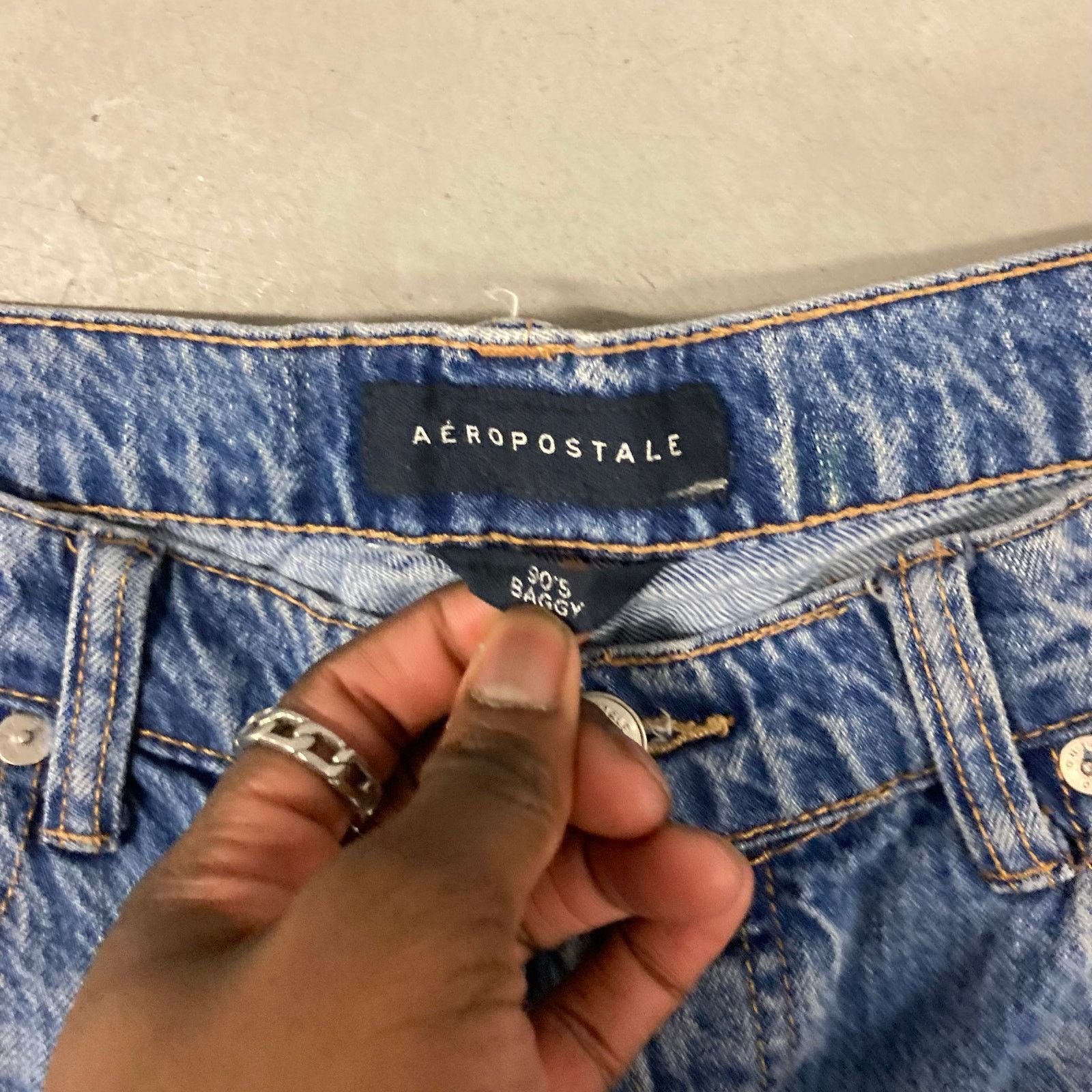 Aeropostale × Vintage Baggy Y2K Aeropostale Jeans 33x29 Size US 33 - 4 Thumbnail