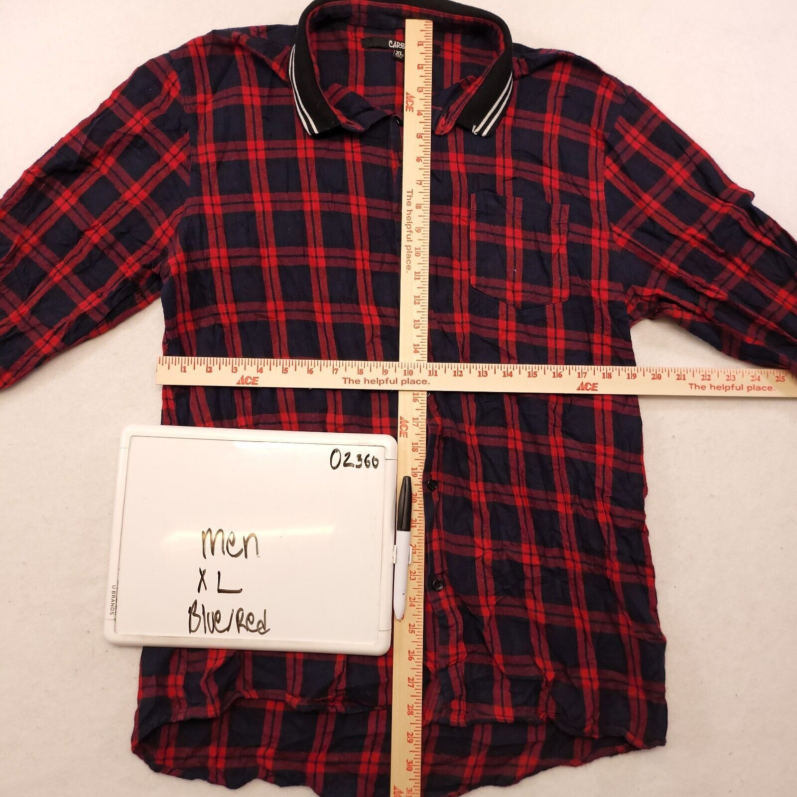 Carbon Carbon Tartan Flannel Shirt Mens Size Extra Large Red Black Size US XL / EU 56 / 4 - 6 Thumbnail