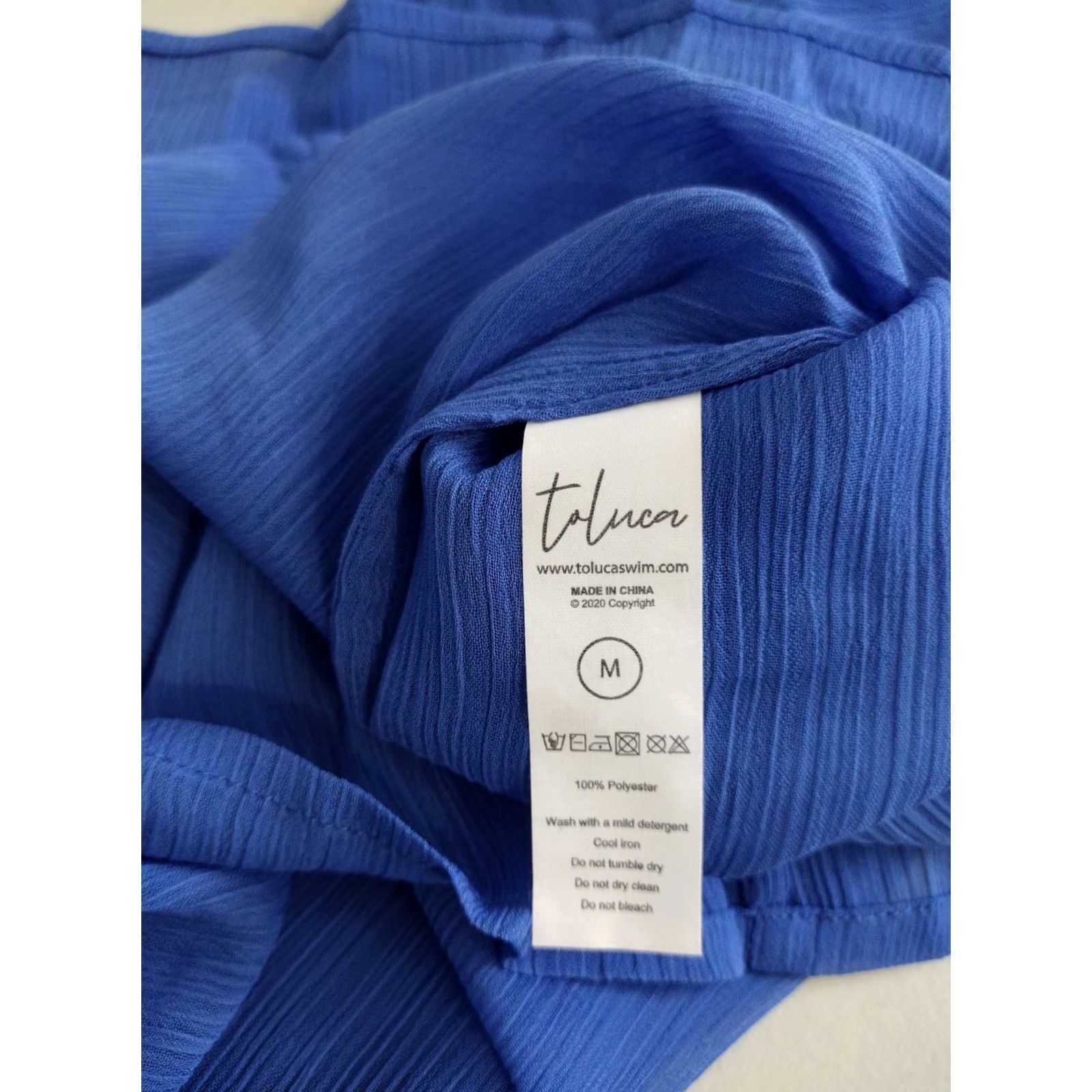 Swims Toluca Swim Women's Mini Cowl Neck Sheer Dress Blue M Sleeveless Kn... Size M / US 6-8 / IT 42-44 - 5 Thumbnail