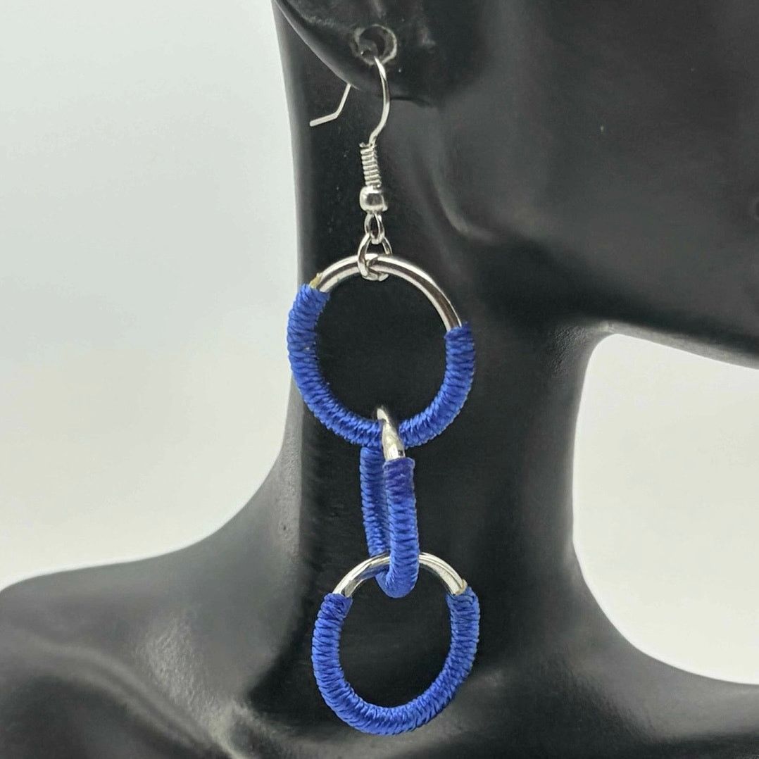 Other Blue Triple Hoop Drops Size ONE SIZE - 2 Thumbnail