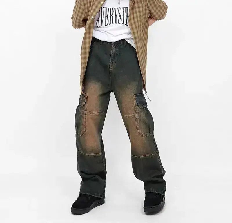 Japanese Brand Vintage homemade washed distressed work jeans Size US 32 / EU 48 - 1 Thumbnail