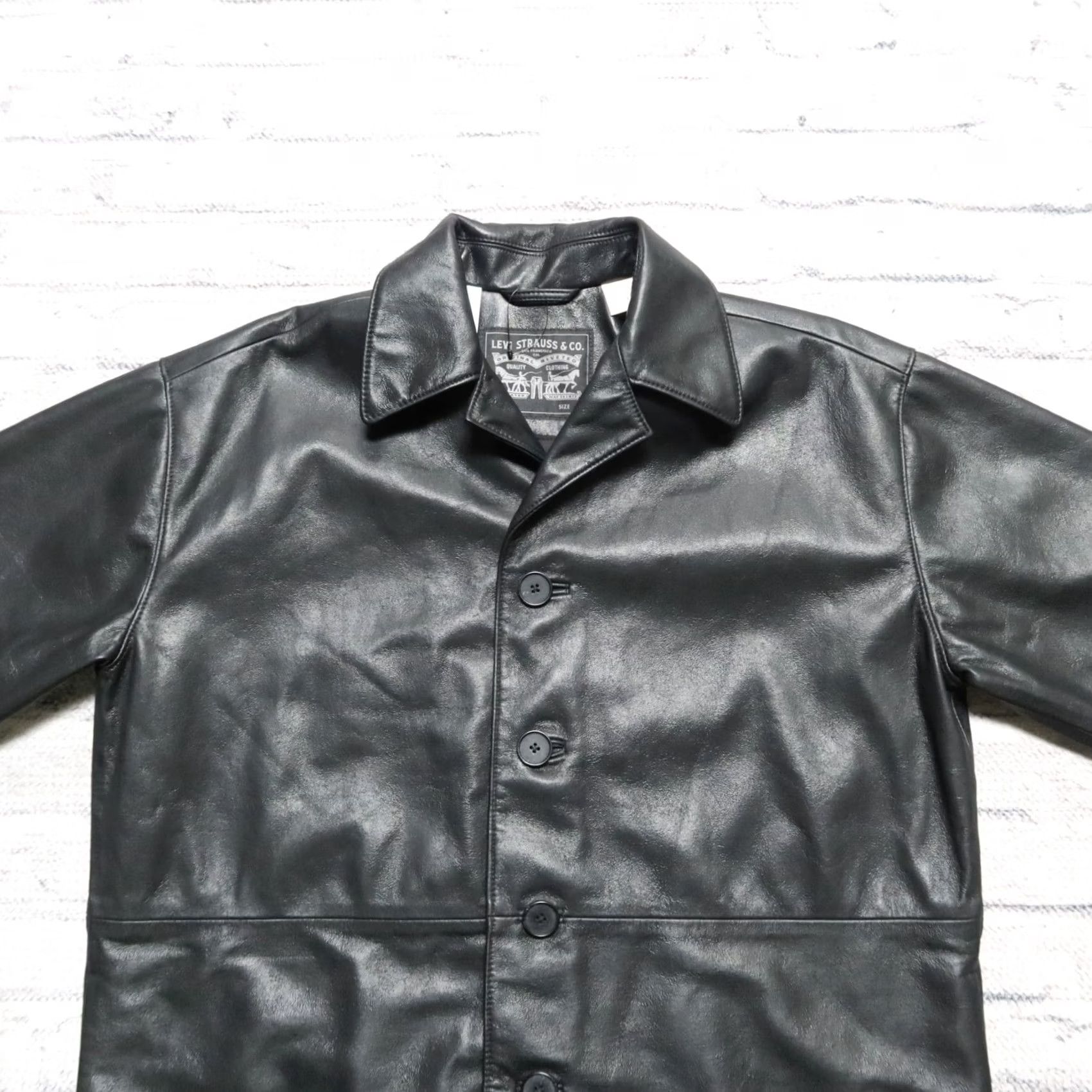 Levi's Levi's Leather Trench Coat Jacket Mens Size S Black Sample Size US S / EU 44-46 / 1 - 2 Thumbnail