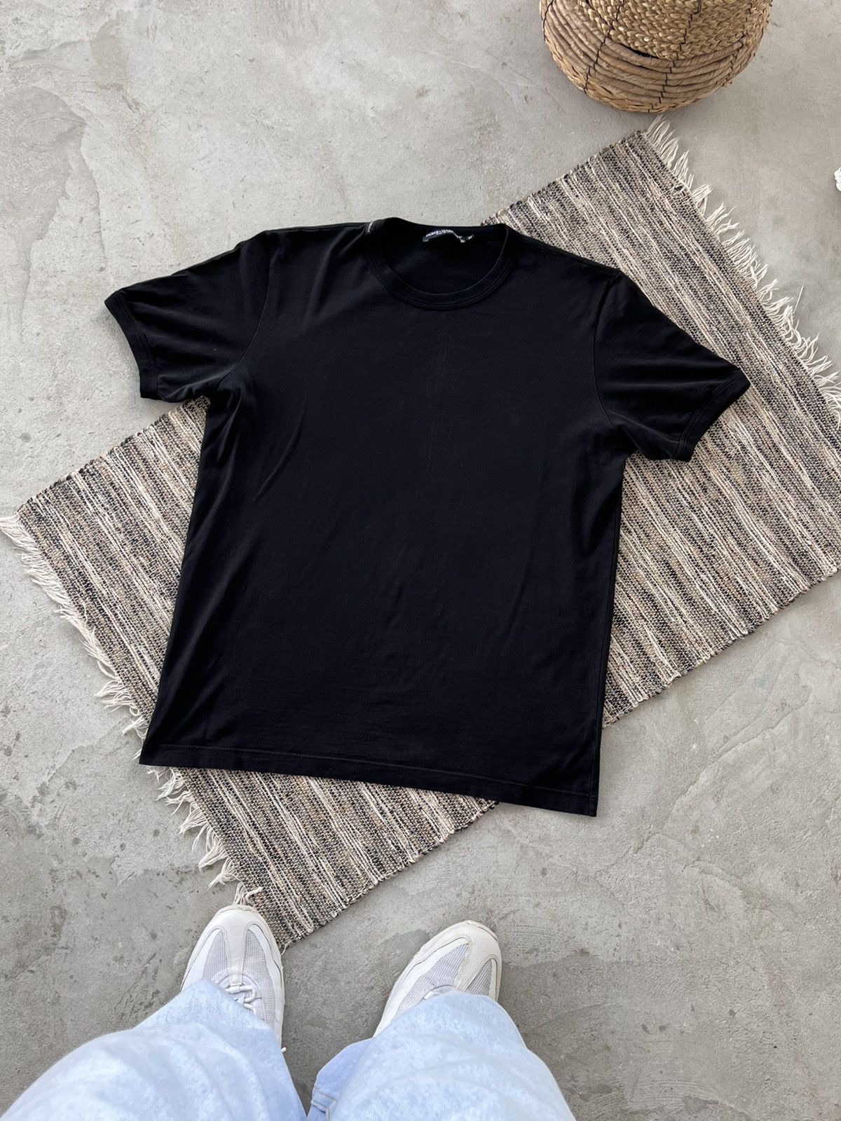 Dolce & Gabbana Vintage Dolce Gabbana Black TShirt Luxury Blank Minimal Tee Size US L / EU 52-54 / 3 - 1 Thumbnail