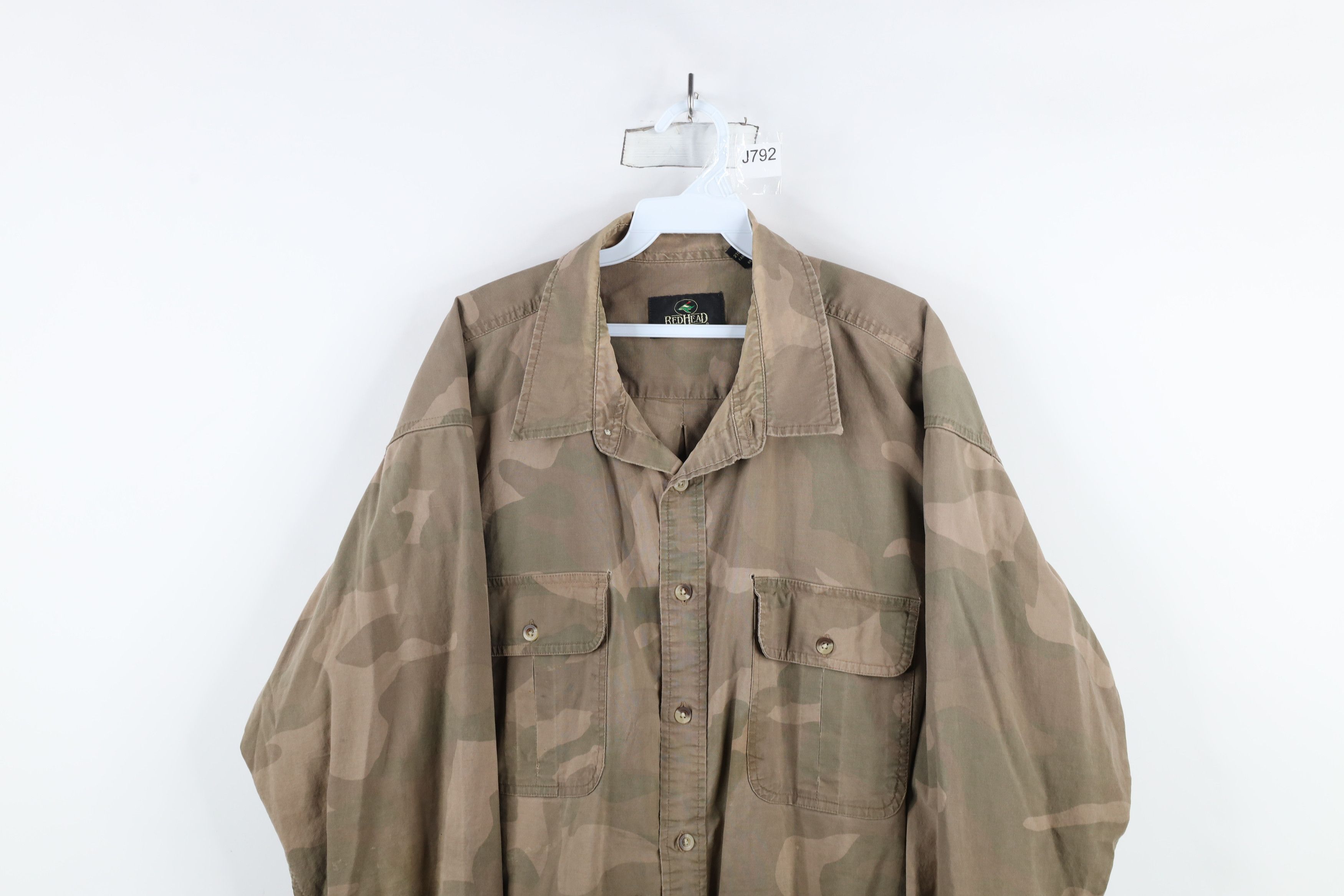 Vintage Vintage 90s Y2K Streetwear Camouflage Collared Button Shirt Size US XXL / EU 58 / 5 - 2 Thumbnail