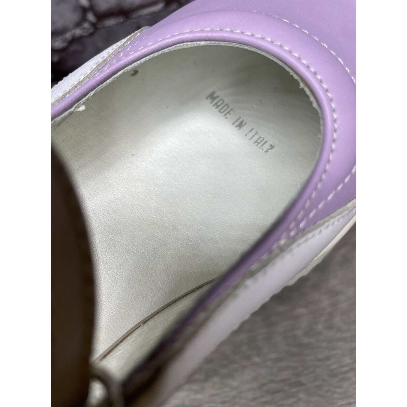 Other Halogen Purple Leather White MaryJane Strap Wedge Comfort Sh Size US 6 / IT 36 - 22 Thumbnail