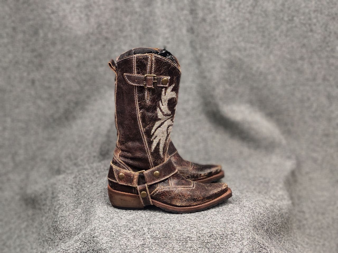 Sancho Boots Vintage Sancho Boots Barbados Textured embroidered leather Size US 6 / IT 36 - 3 Thumbnail