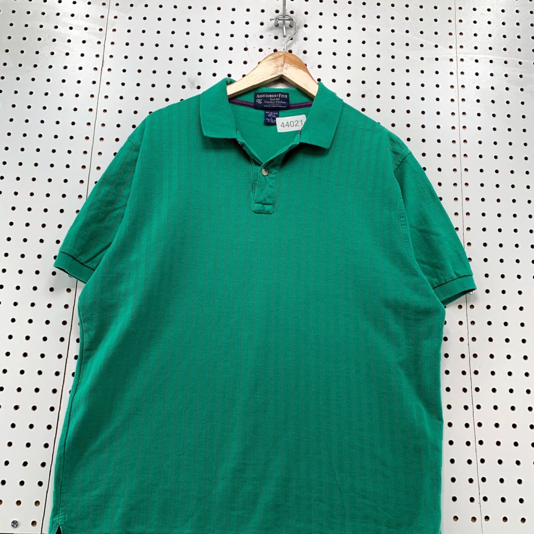 Abercrombie & Fitch VINTAGE Abercrombie & Fitch Polo Shirt Mens L Green Short Sleeve Button Collared Knit Casual 90s Event Logo Mens Size US L / EU 52-54 / 3 - 2 Thumbnail