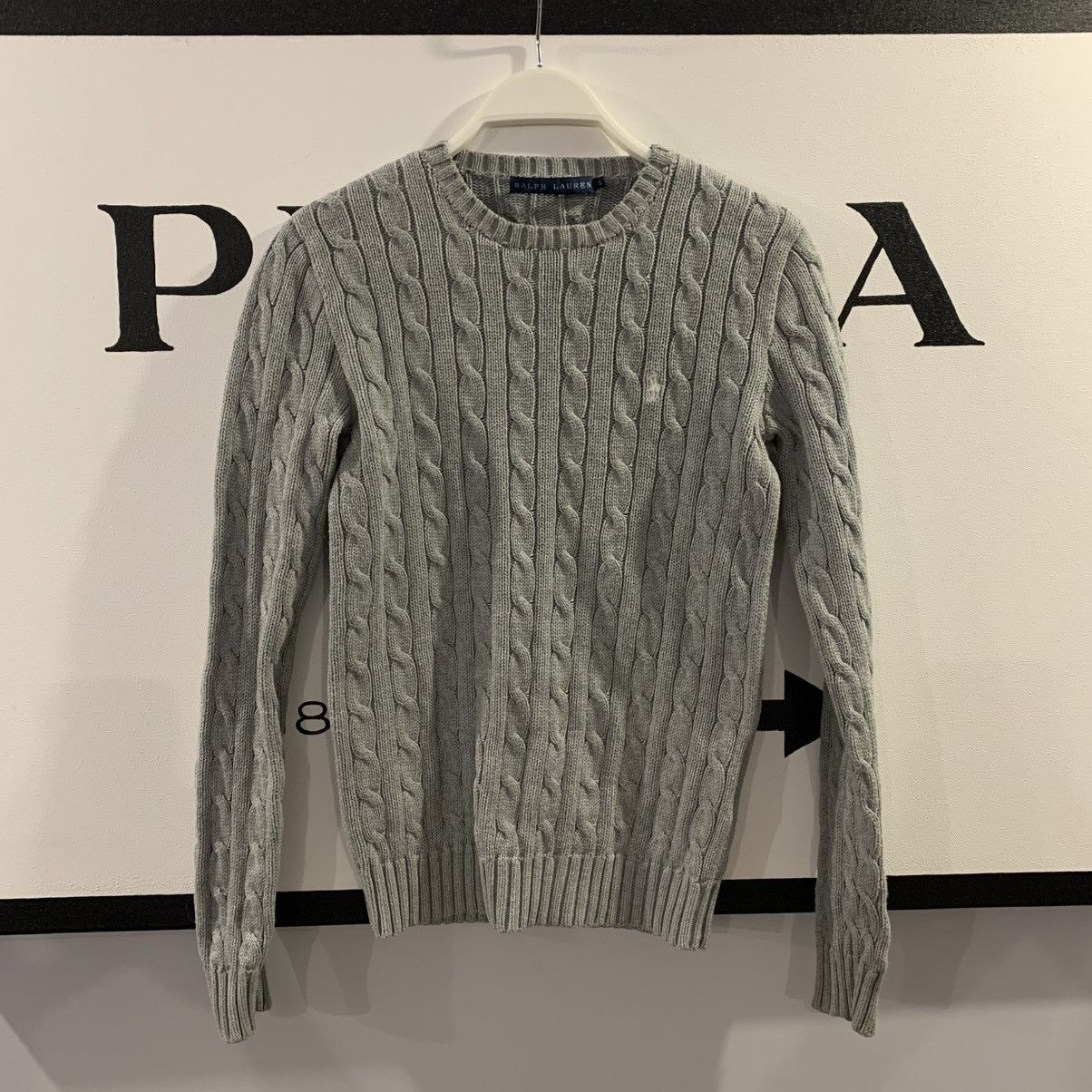Polo Ralph Lauren Vintage Polo Ralph Lauren Gray Knited Sweater Size S Size S / US 4 / IT 40 - 1 Thumbnail
