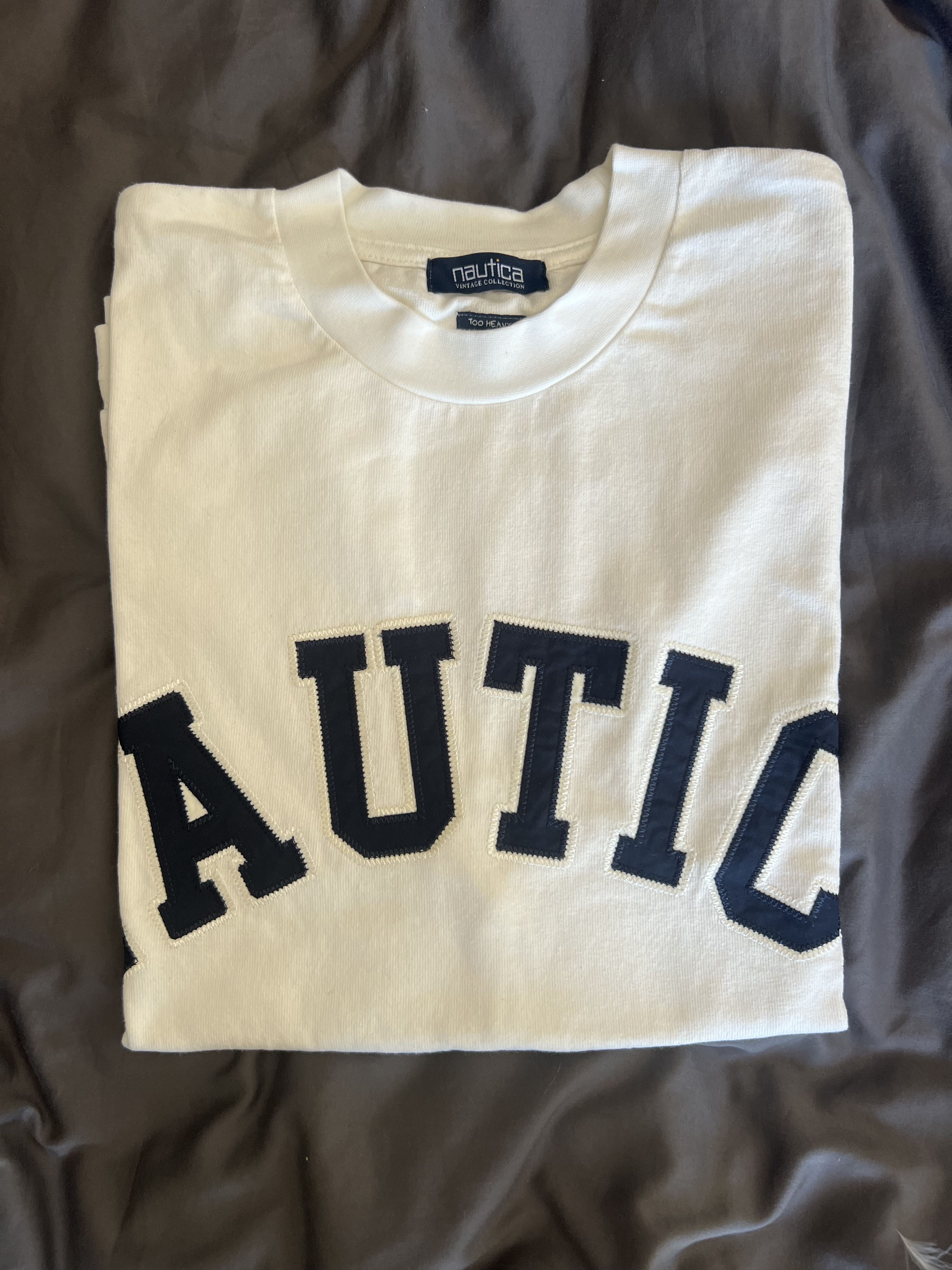 Nautica Nautica White T-Shirt – M/L – Oversized Fit – Vintage USA Size US M / EU 48-50 / 2 - 2 Thumbnail