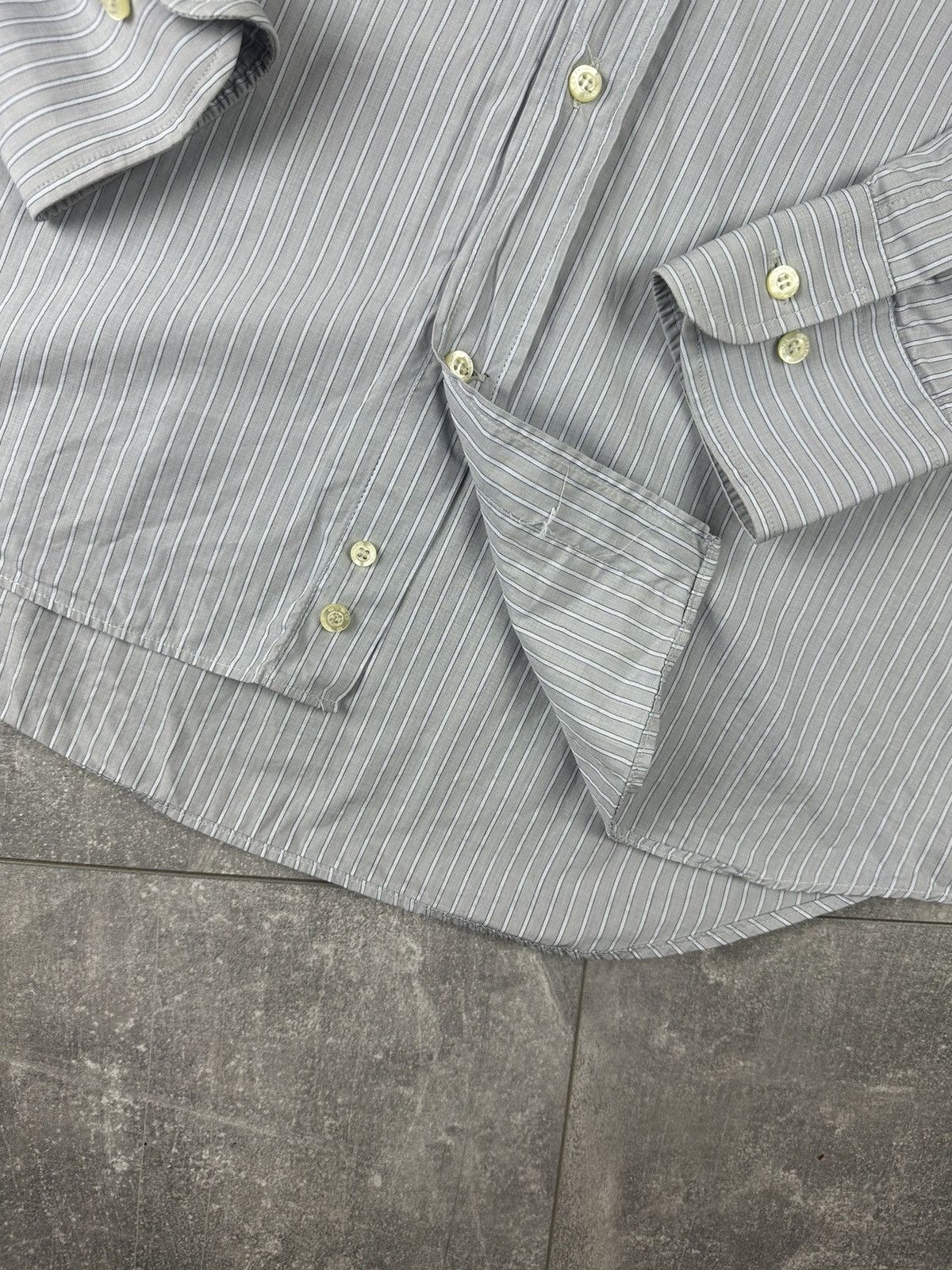 Etro Etro Mens Luxury Vintage Striped Shirt Button Up Size US L / EU 52-54 / 3 - 8 Thumbnail