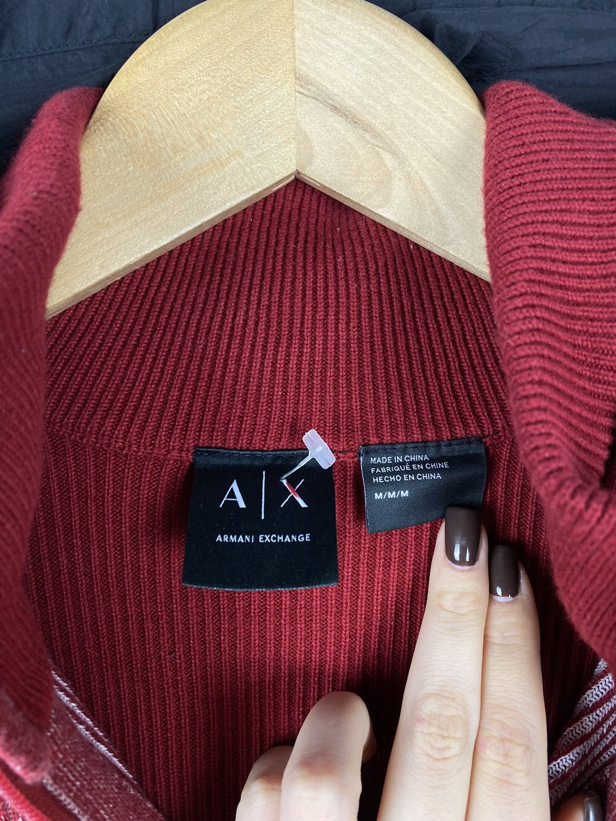 Armani Exchange Armani Exchange men’s full zip knitted hooded sweater size M Size US M / EU 48-50 / 2 - 16 Thumbnail