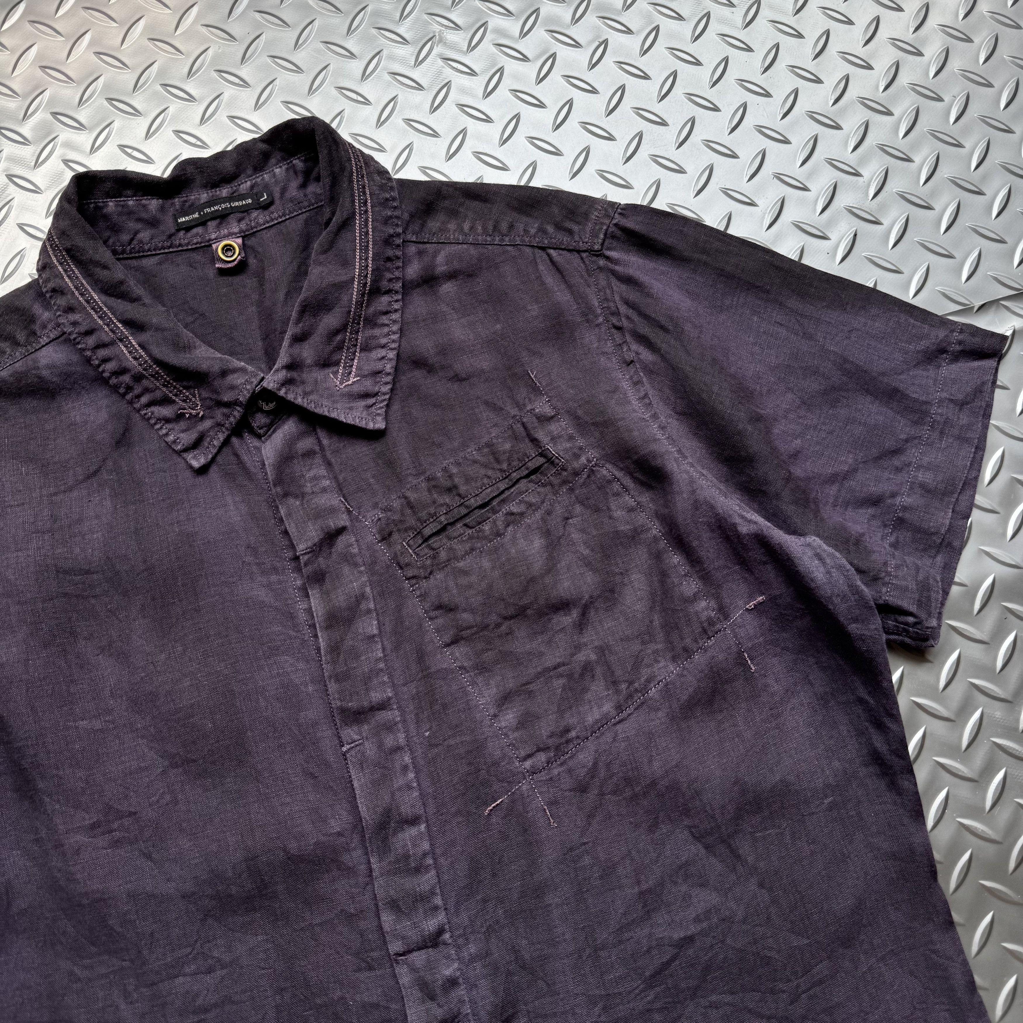 Marithe + Francois Girbaud Marithé + François Girbaud Washed Short Sleeve Shirt Size US L / EU 52-54 / 3 - 3 Thumbnail